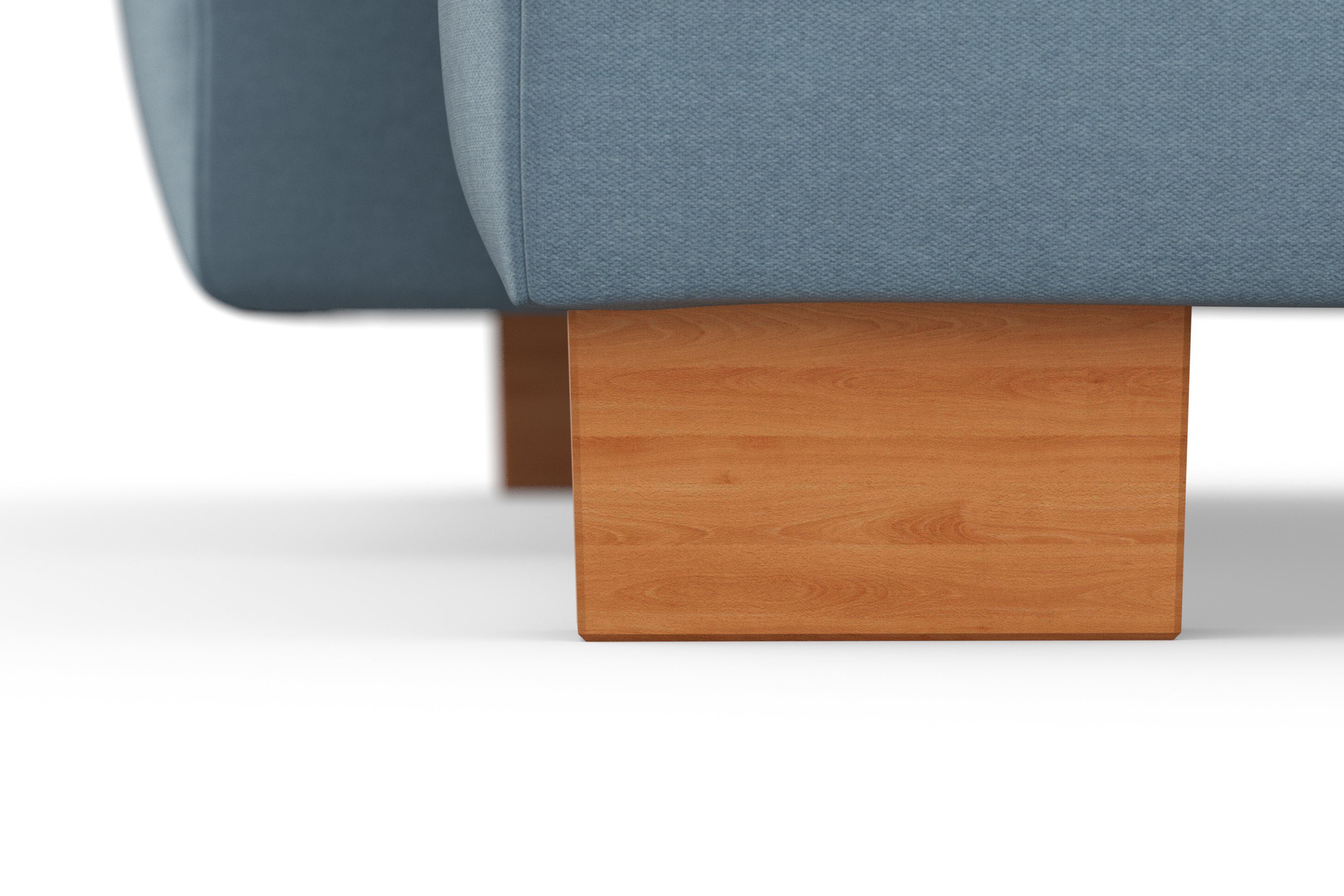 sit&more Zithoek Dundee U-vorm met binnenvering en massief houten poten, naar keuze met verstelbare hoofdsteun