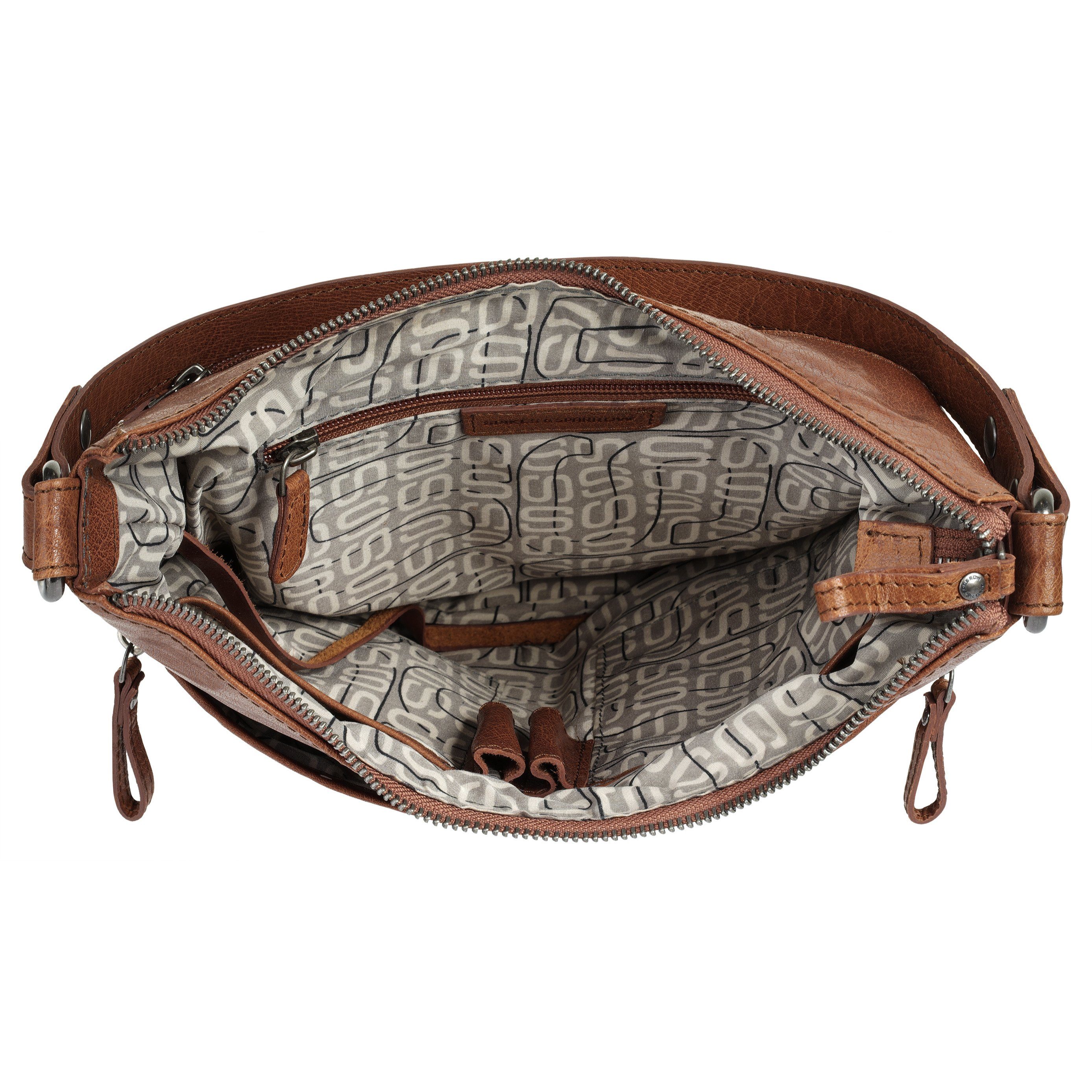 Spikes & Sparrow Schoudertas echt leder