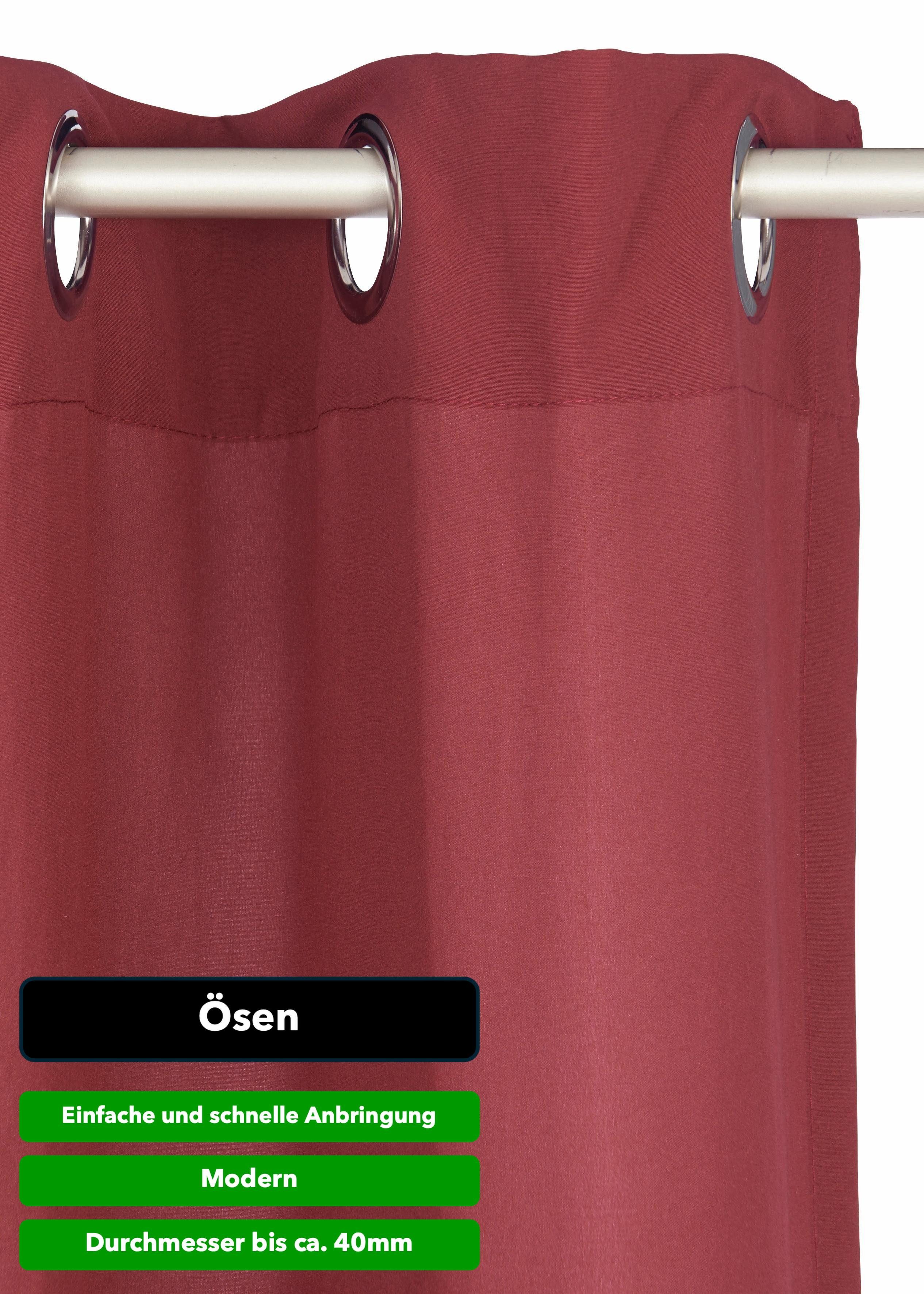 Home affaire Gordijn Parry set van 2, ondoorzichtig, monochroom, basic (2 stuks)