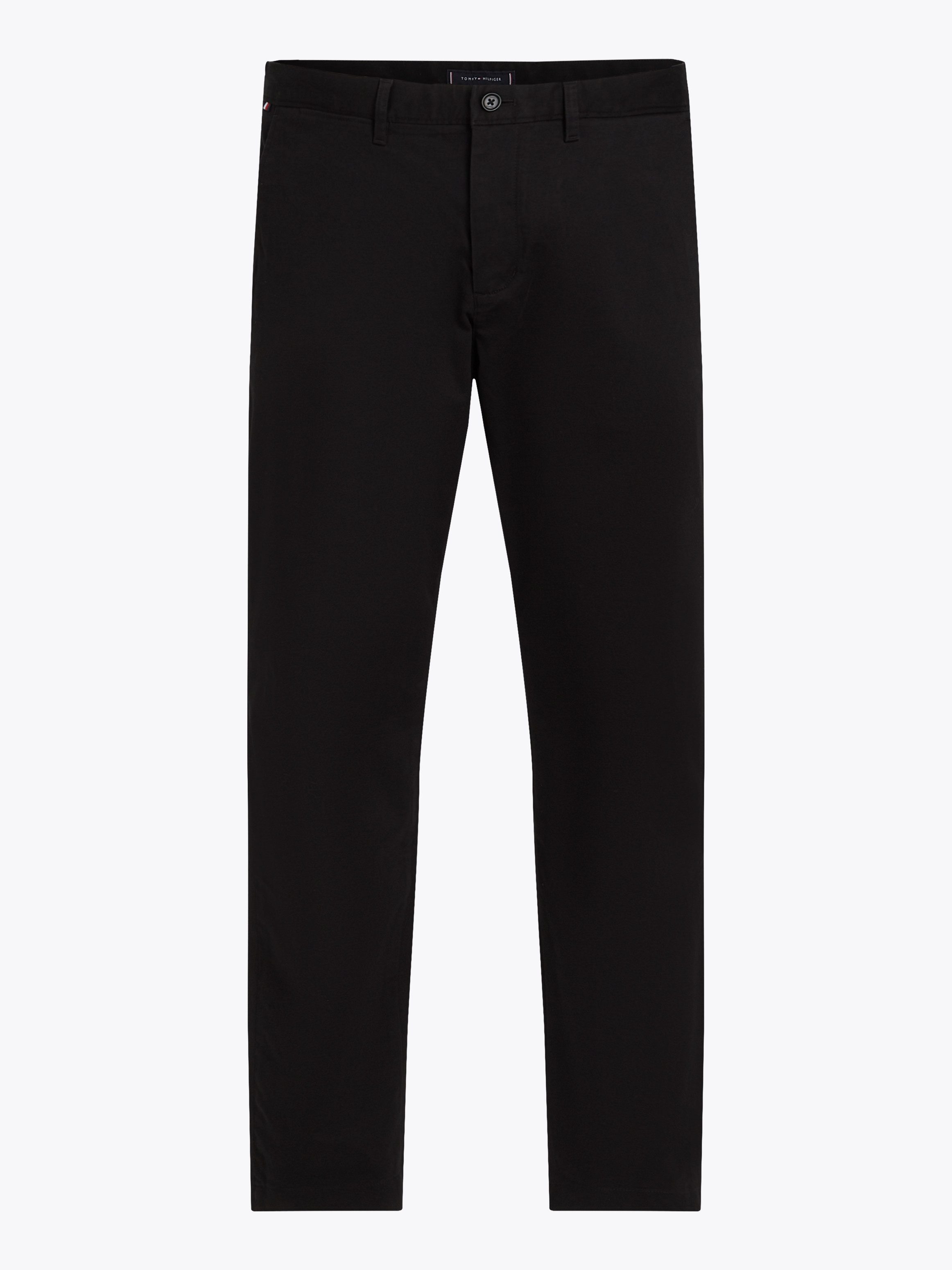 Tommy Hilfiger Chino DENTON CHINO SATIN met achterzakken met knoop, logo-borduursel