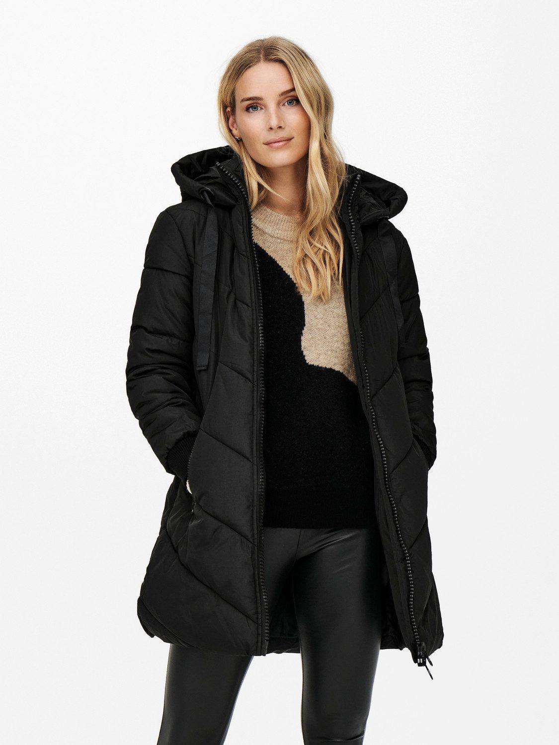 JDY Gewatteerde jas JDYSKYLAR LIFE HOOD JACKET OTW NOOS