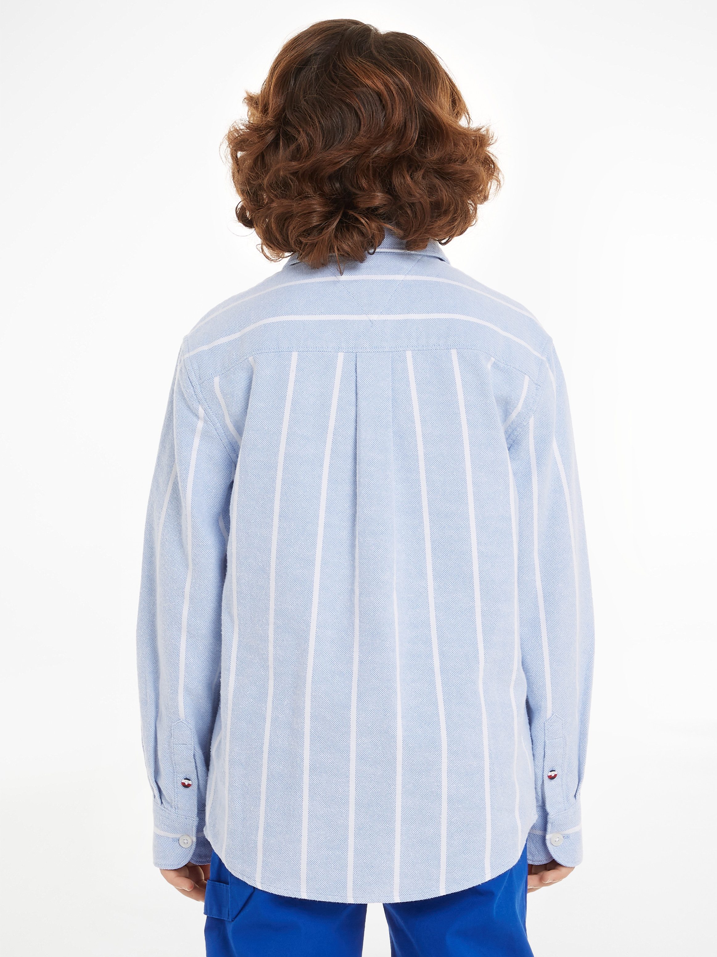 Tommy Hilfiger Overhemd met lange mouwen MONOTYPE STRIPES SHIRT LS Kinderen tot 16 jaar met logo-opdruk