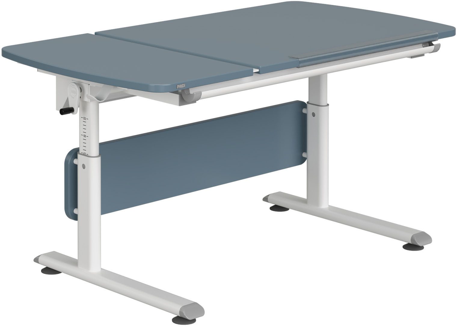 PAIDI Kinderwelten Kinderbureau DIEGO CURVED GT, leerlingbureau, ergonomisch, meegroeiend stappenloos in hoogte verstelbaar, gedeeld tafelblad kantelbaar