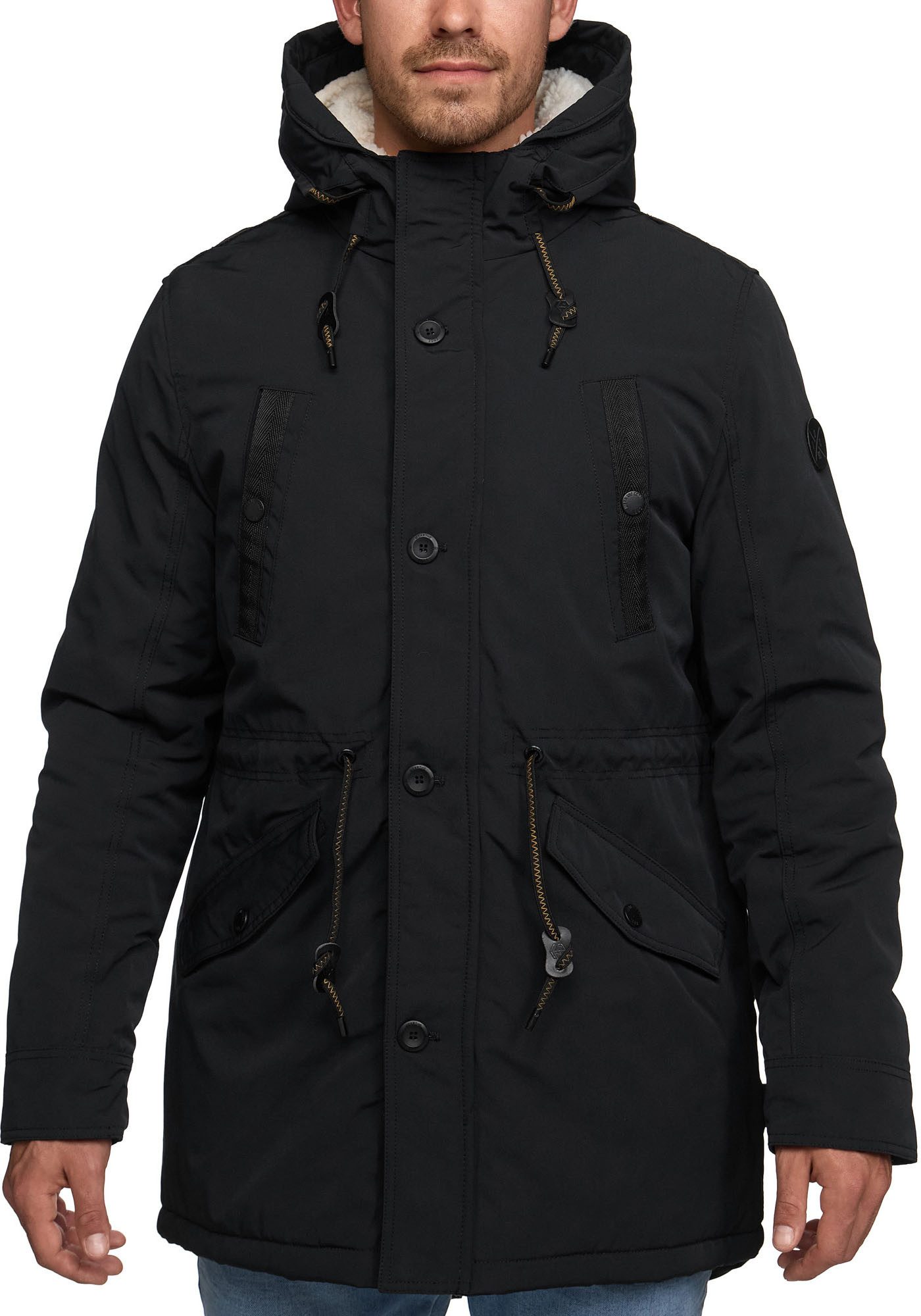 Indicode Lang jack INCallen heren jassen maat XL zwart