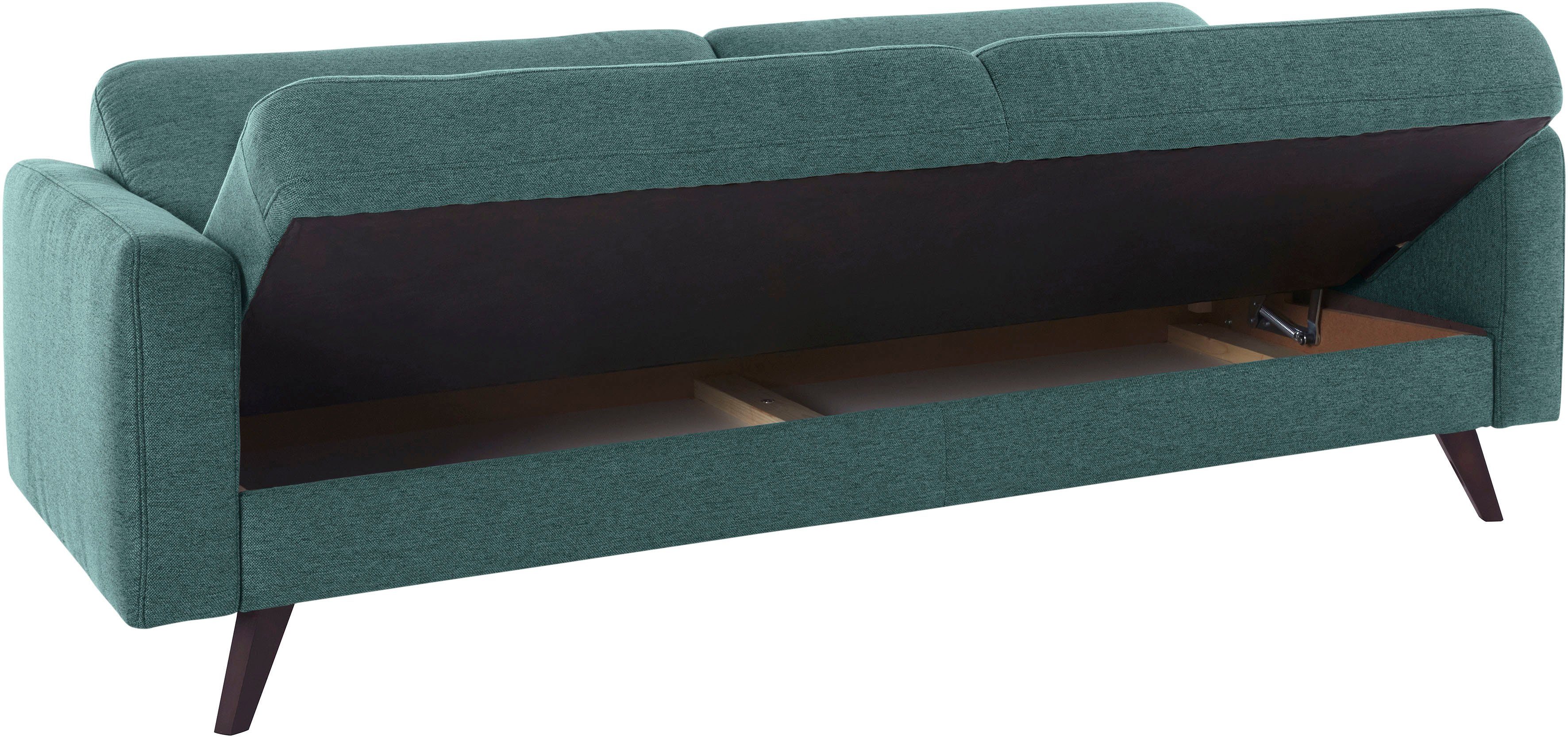 exxpo - sofa fashion 3-zitsbank Samso, elegant en comfortabel, geweldig zitcomfort, slaapbank Kipbank, inclusief bedfunctie en bedlade, comfortabele zithoogte 49 cm