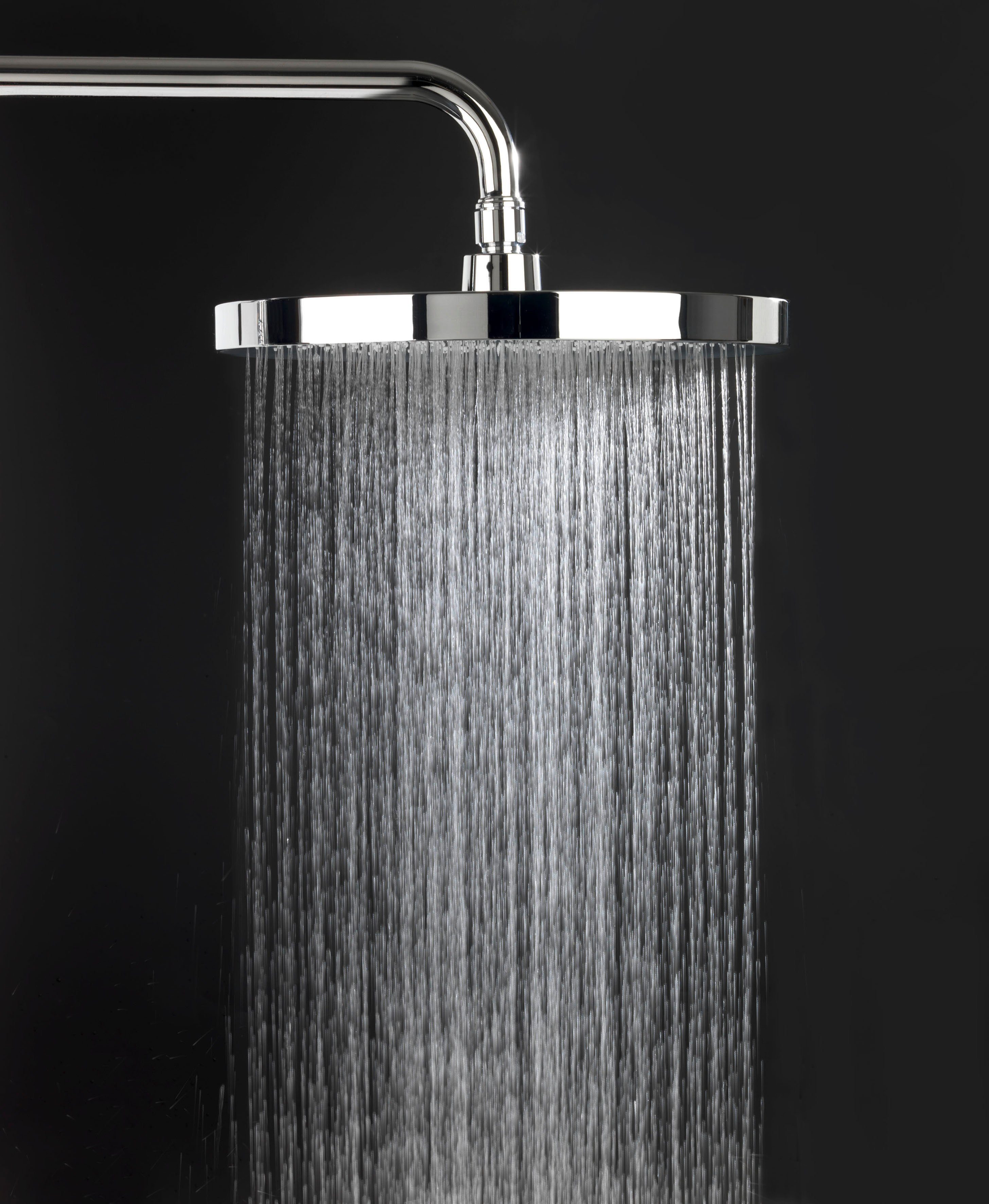 WENKO Douchekop Softwater Chroom/zwart, Ø 26 cm (1-delig)