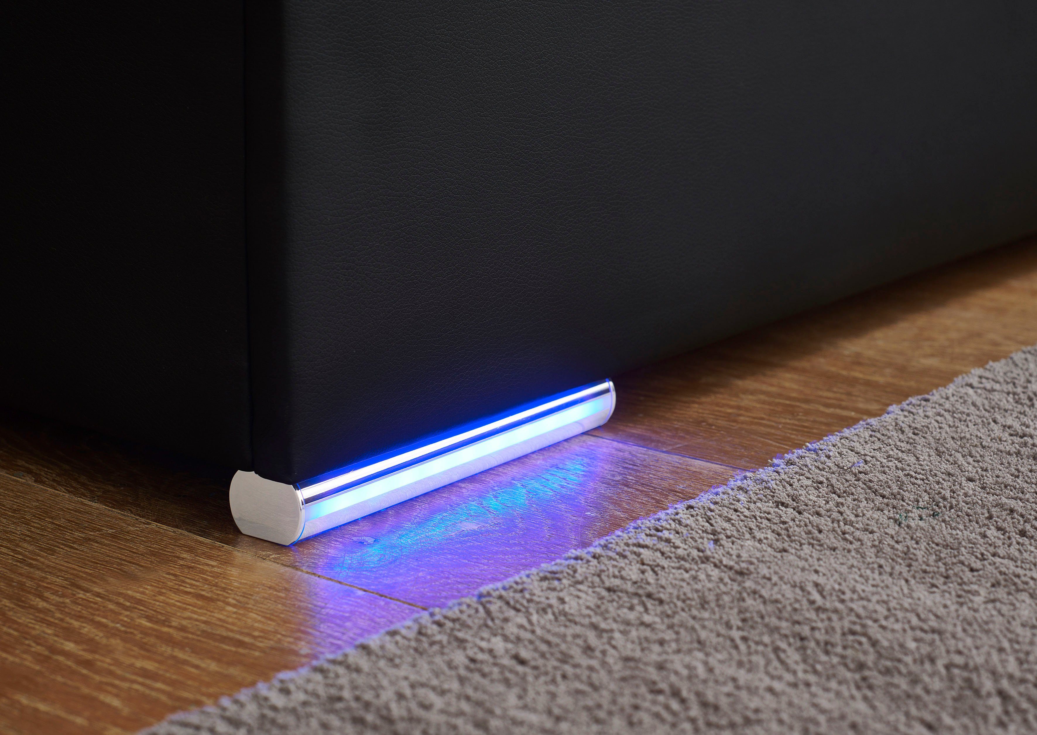 meise.möbel Boxspring Candela 2 inclusief ledverlichting in hoofdbord en poten, met bedkist en topmatras