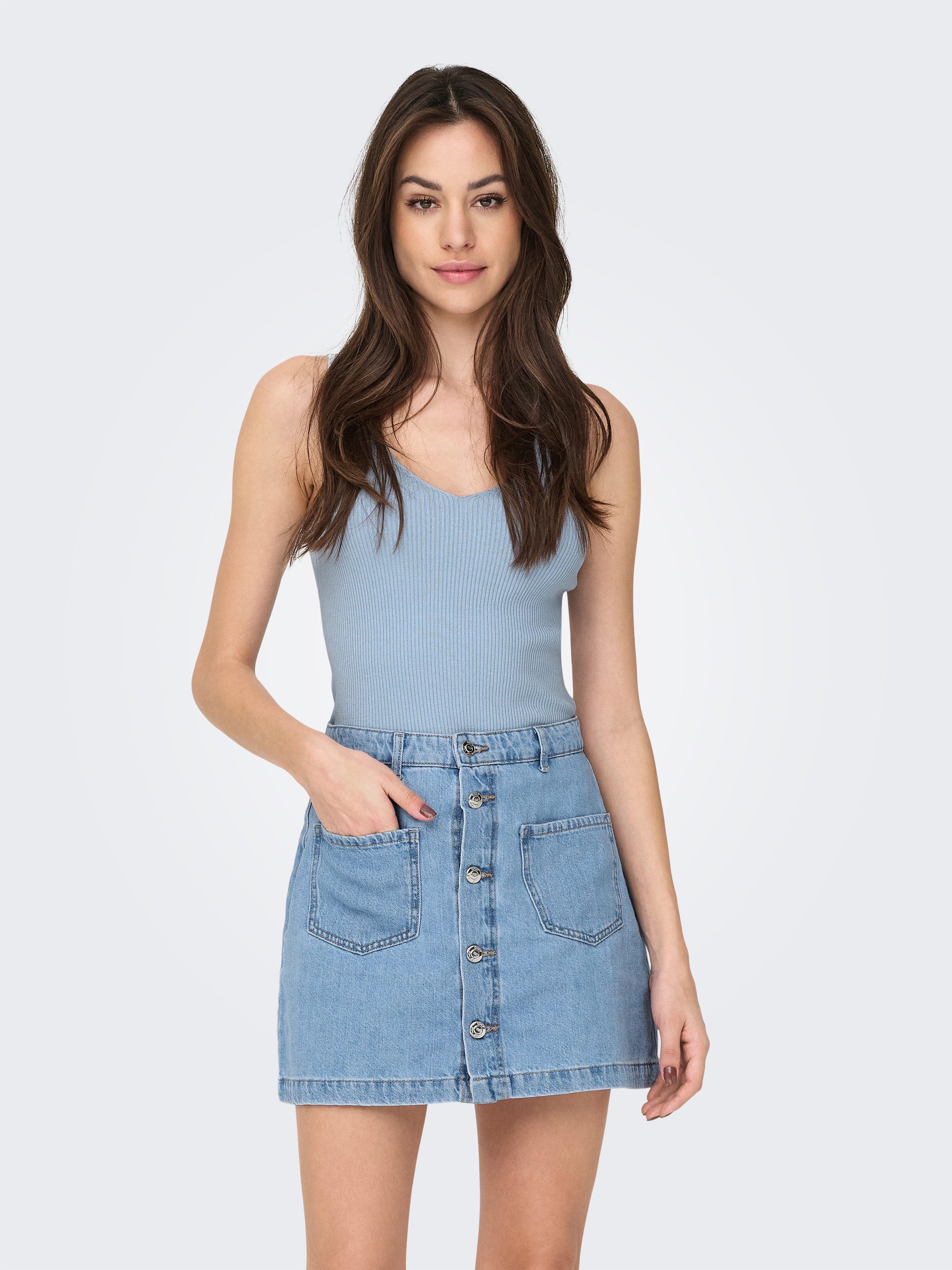 JDY Gebreide top JDYNANNA S/L TOP KNT NOOS