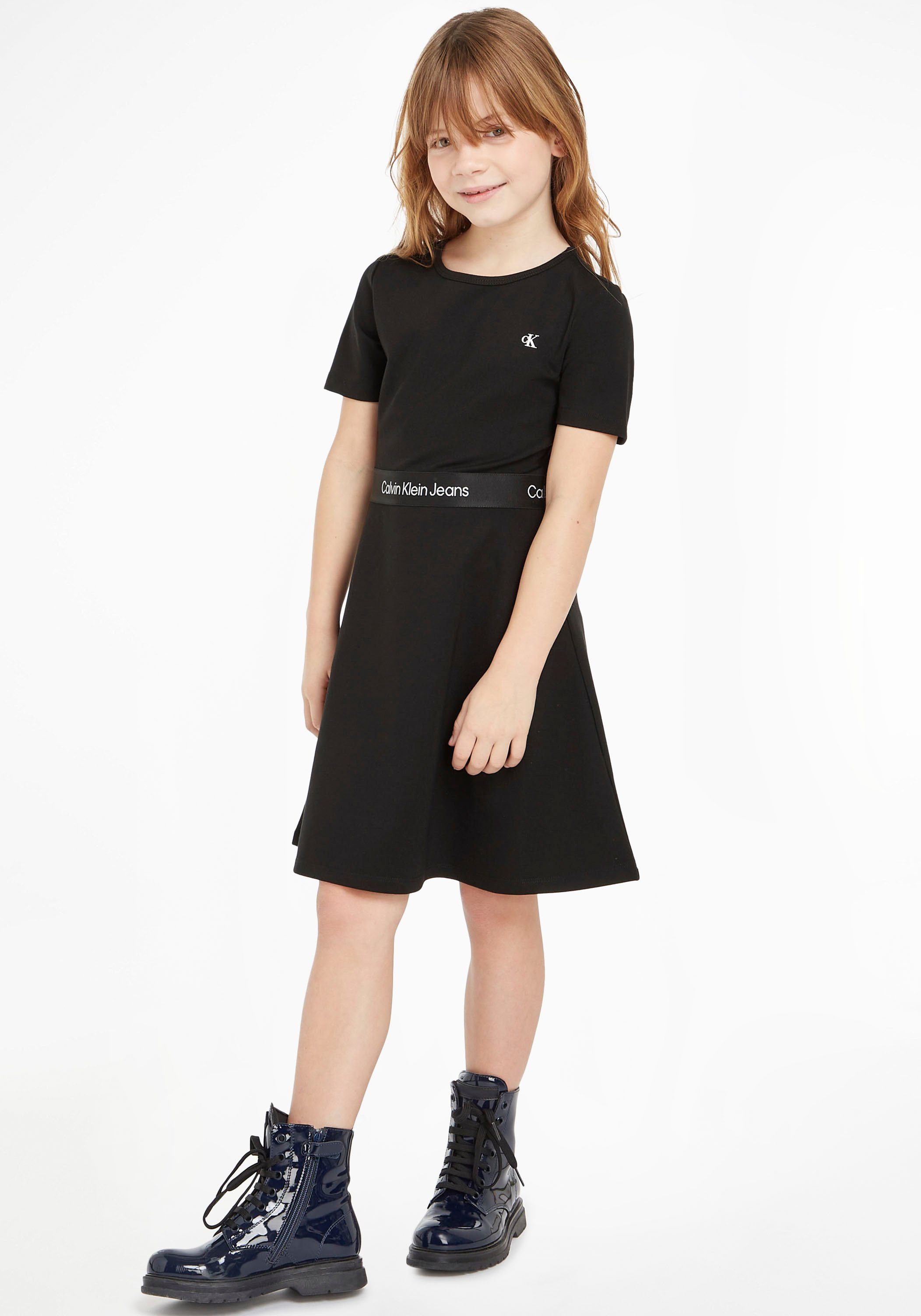 Calvin Klein Skaterjurk PUNTO TAPE SS DRESS