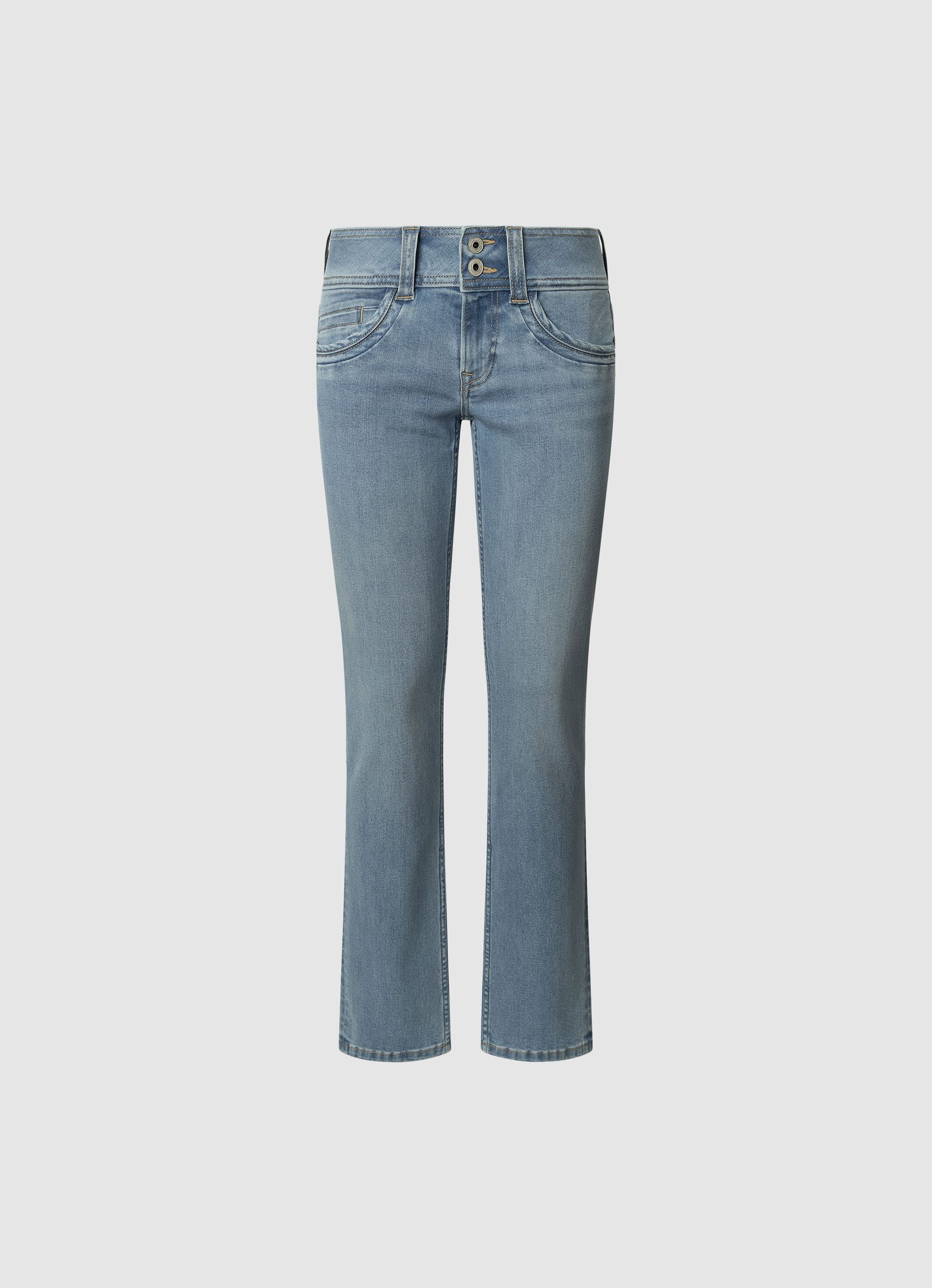Pepe Jeans Straight jeans GEN in mooie kwaliteit met rechte pijpen en dubbele knoop