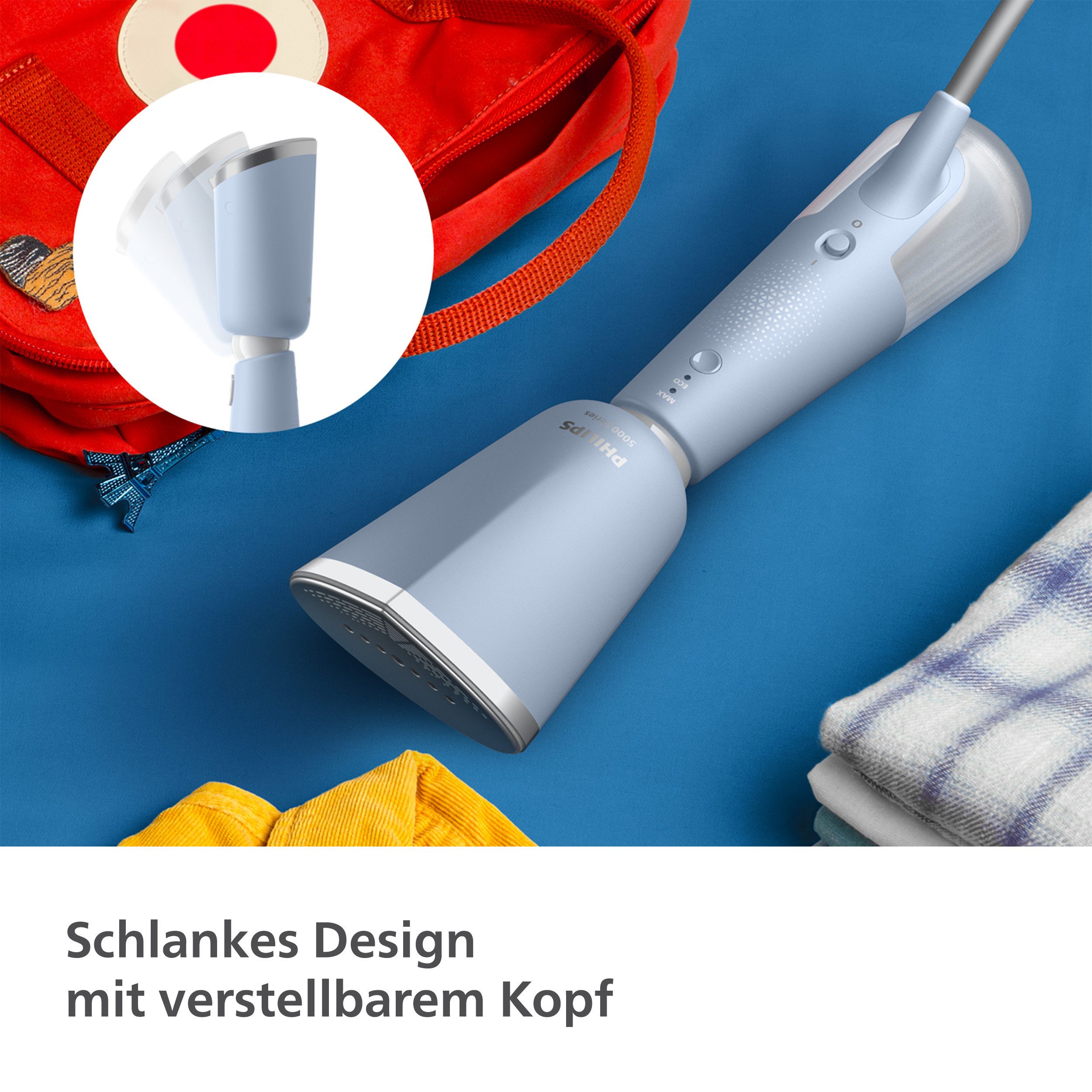 Philips Stoomborstel STH5020 "Styler", 120 ml afneembaar Waterreservoir, Metalen Plaat