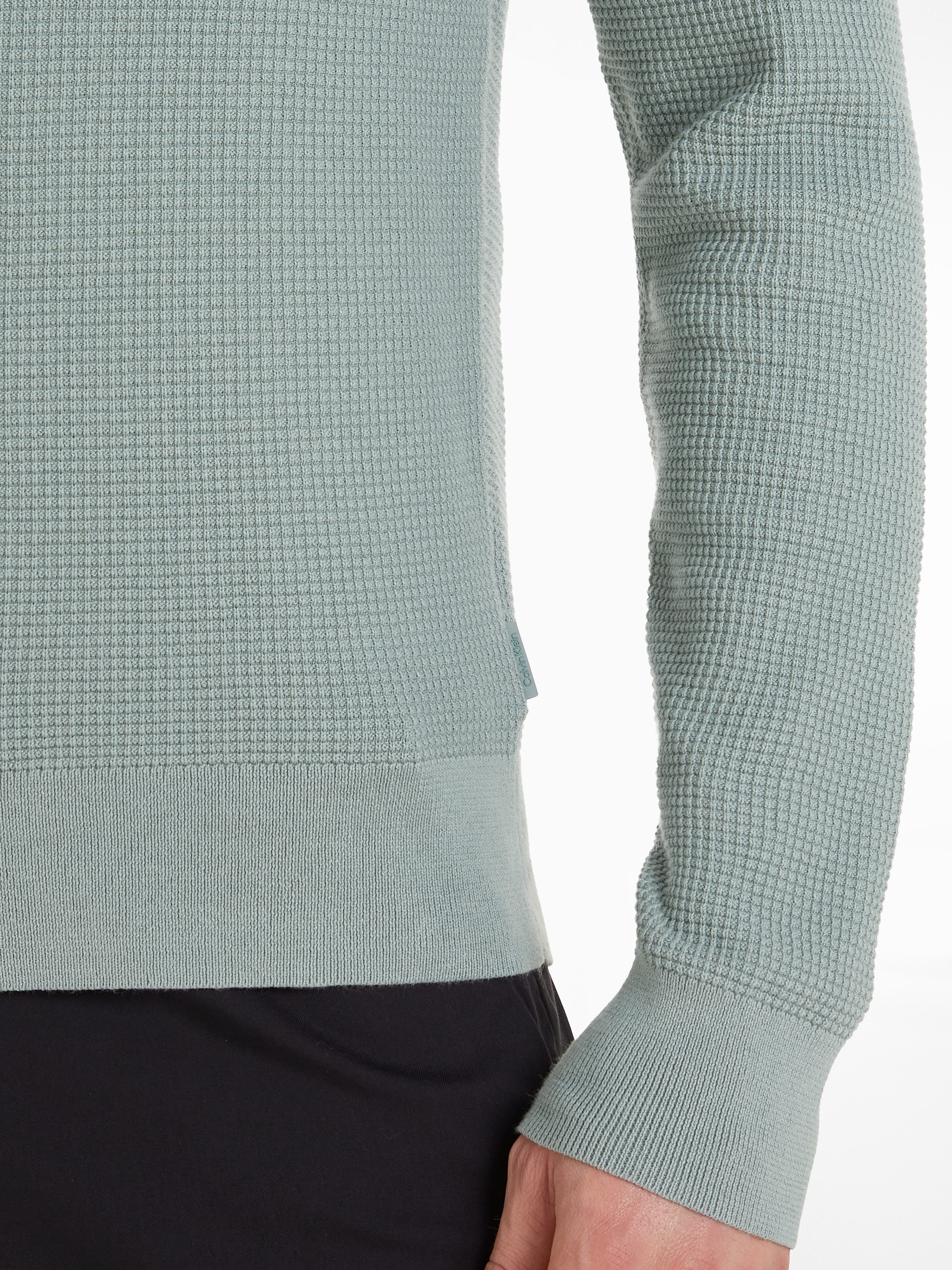 Calvin Klein Trui met ronde hals WAFFLE STRUCTURE SWEATER