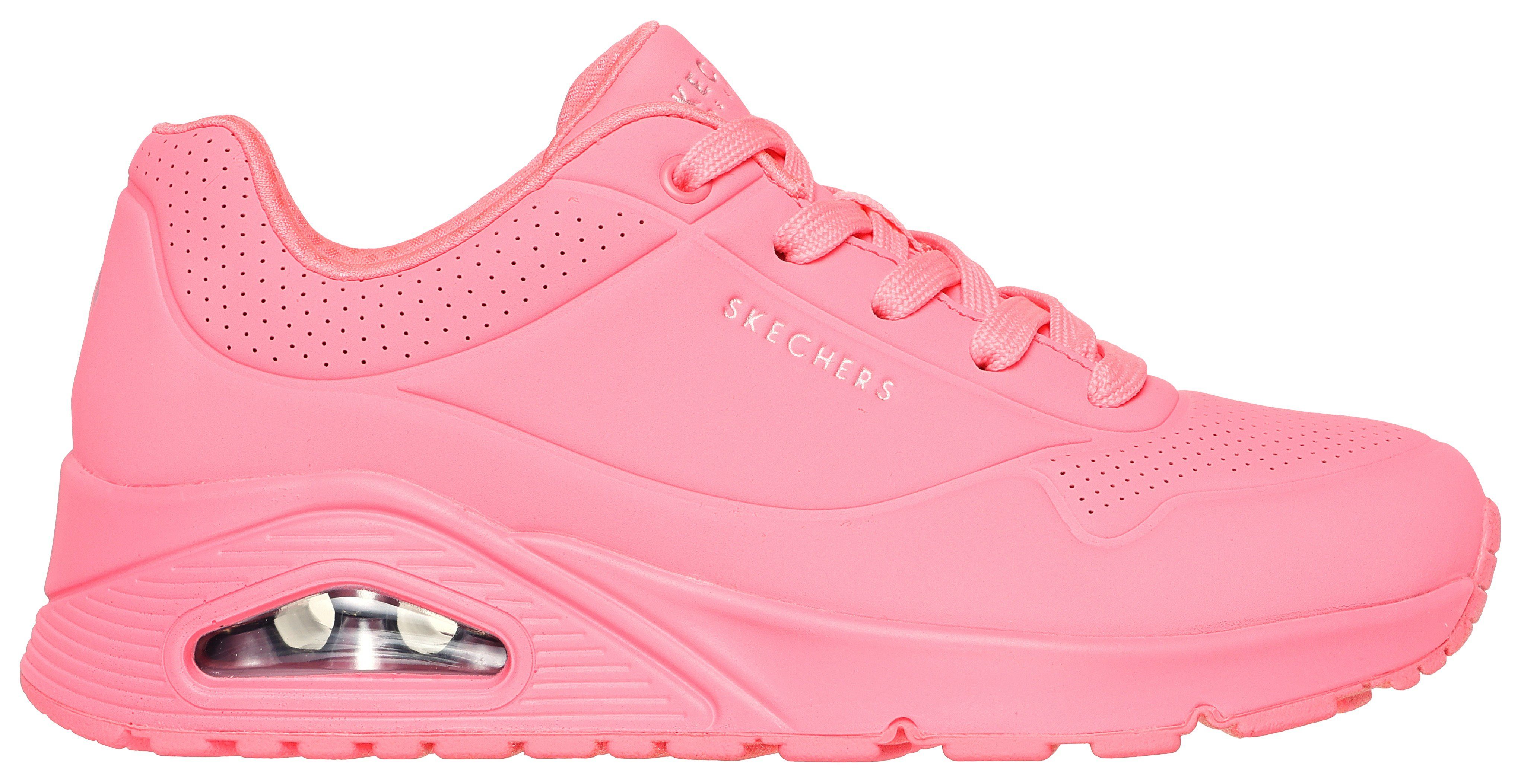 Skechers Sneakers met sleehak Uno - Stand on Air , Vrijetijdsschoen, lage schoen, veterschoen met fijne perforatie