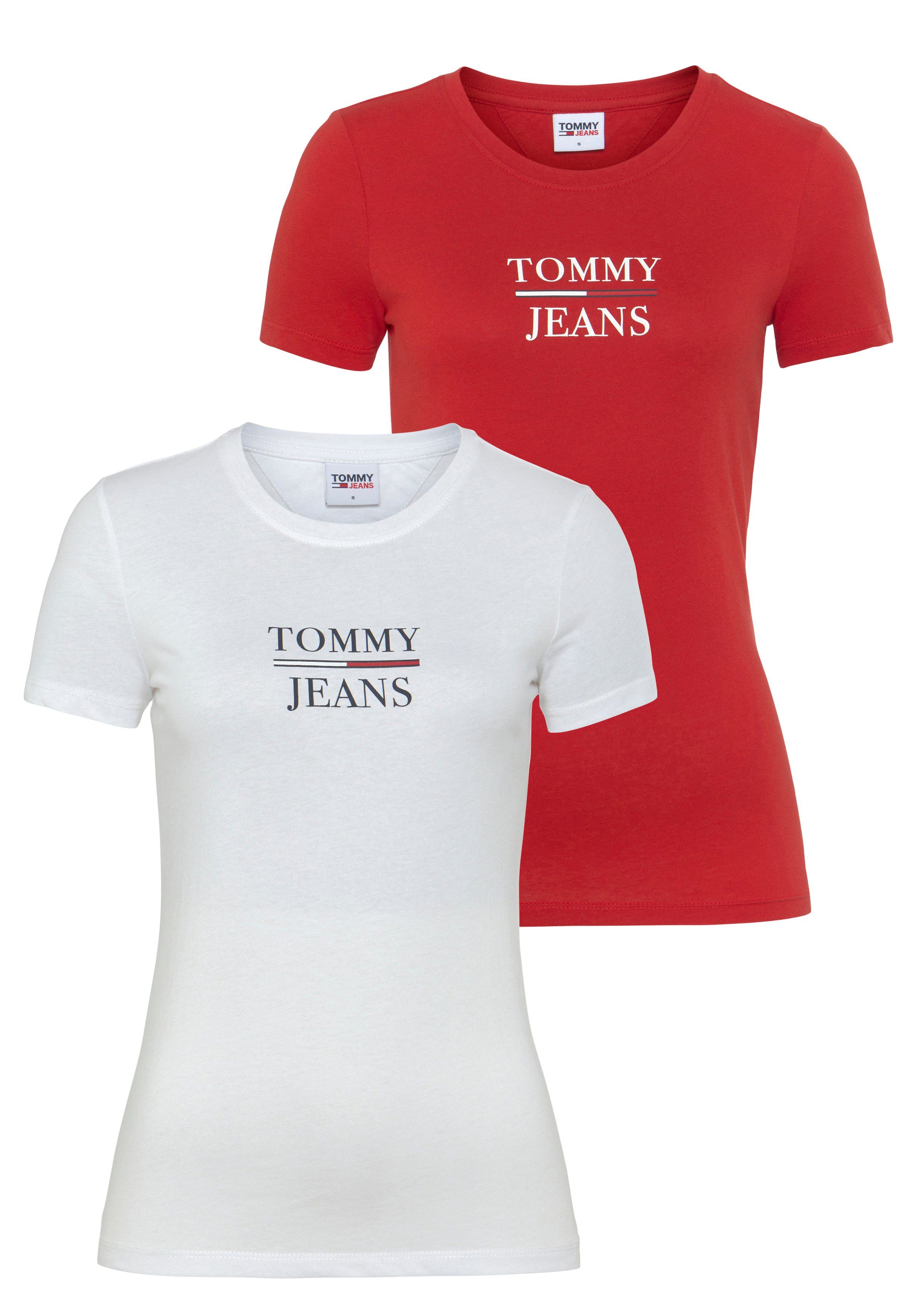 TOMMY JEANS T-shirt TJW 2Pack Skinny ESS Tommy T SS (Set van 2)