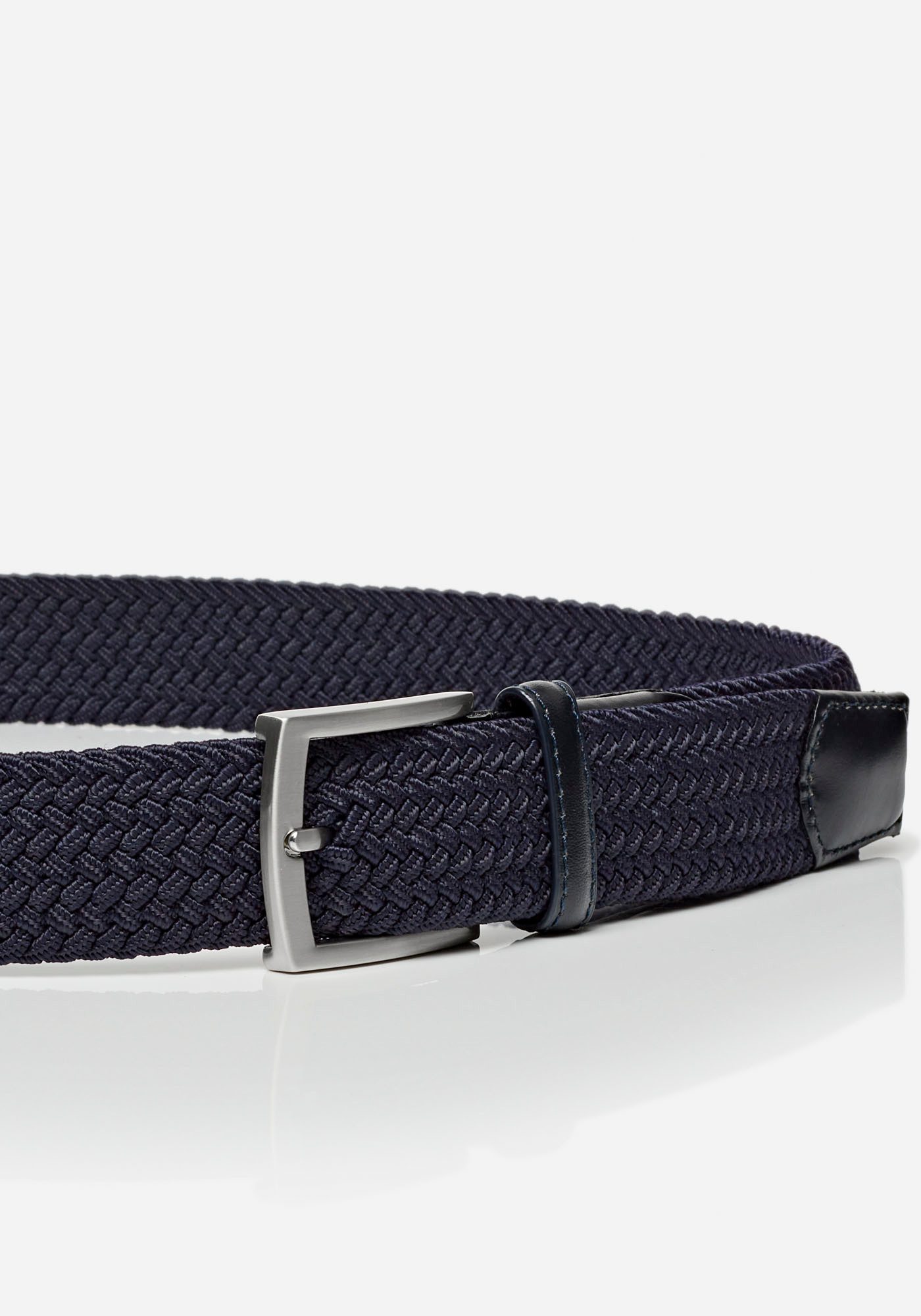 MONTI Gevlochten riem Hamburg 3,5 cm breed, elastische vlechtriem, casual-business-sportief