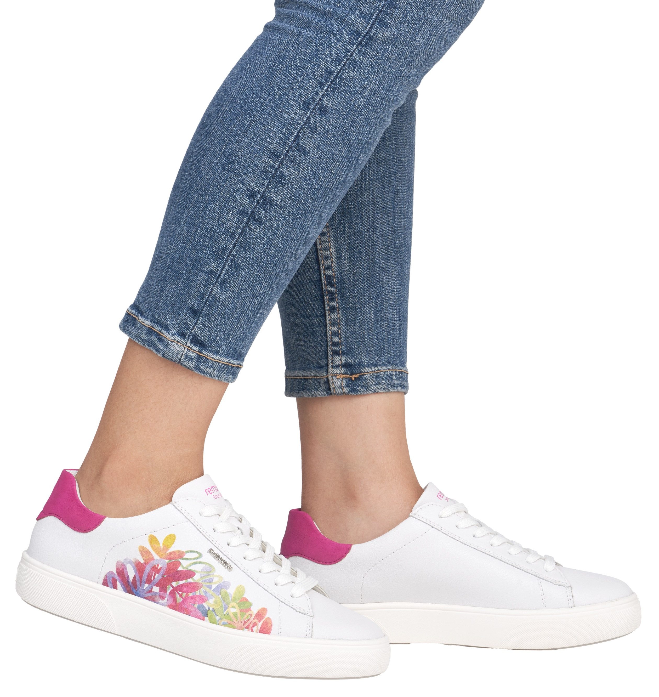 Remonte Plateausneakers , veterschoen, vrijetijdsschoen, lage schoen met contrastafwerking
