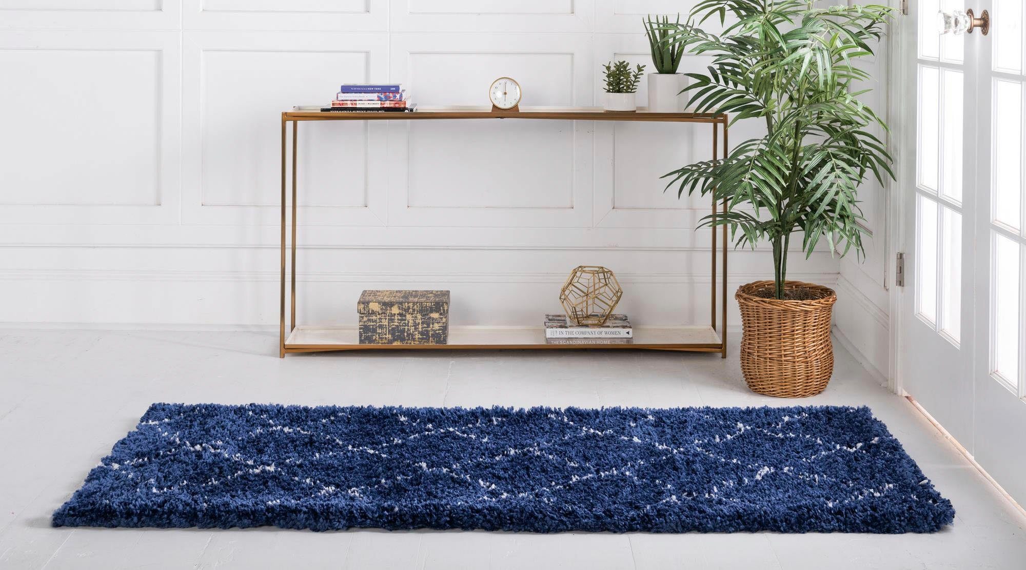 Myflair Möbel & Accessoires Hoogpolige loper Temara shag voorraadopruiming Tapijtloper, geweven, ruitdessin, zacht & behaaglijk