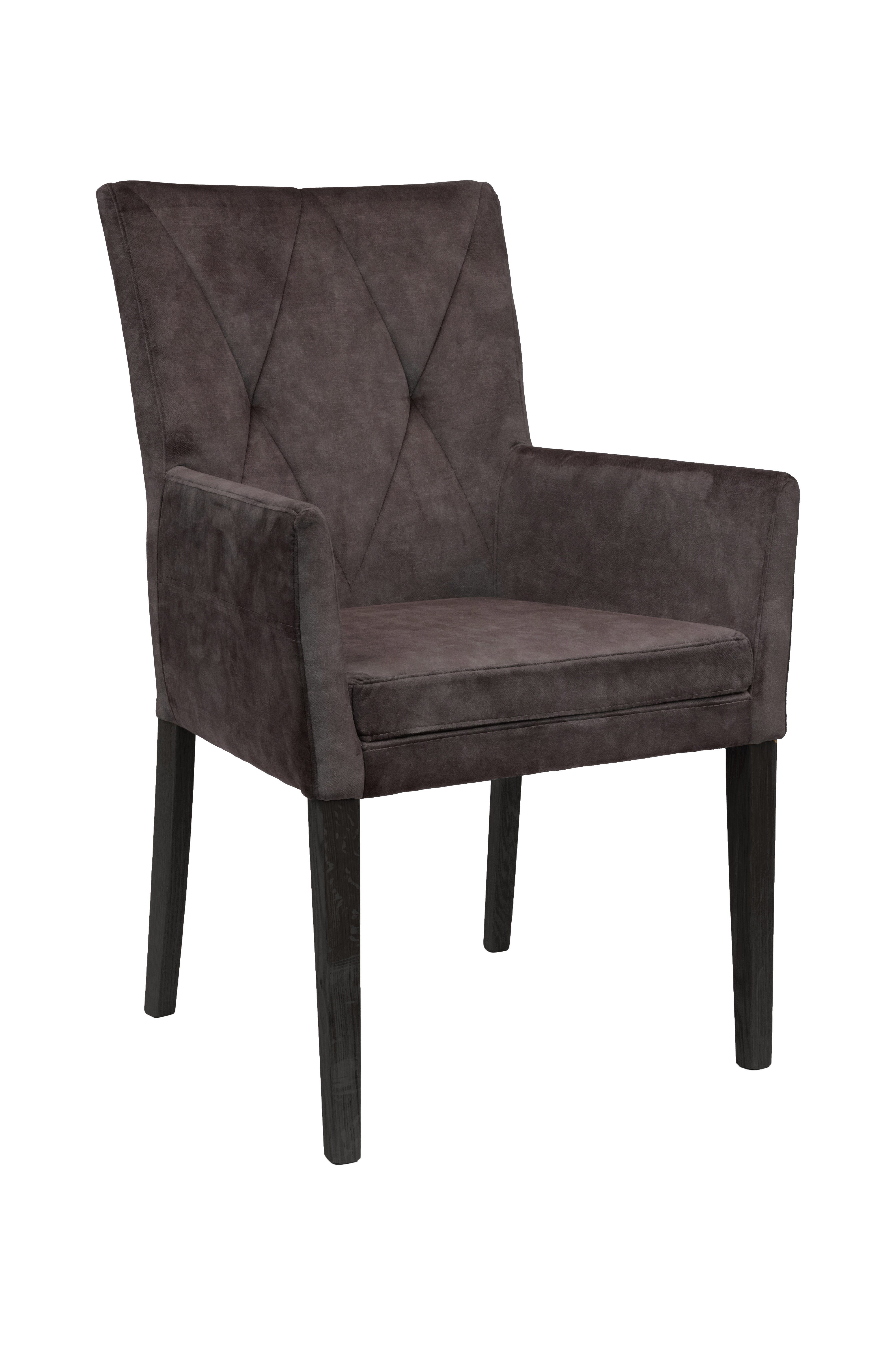 Home affaire Stoel met armleuningen Diamond (1 stuk) 4 poot stoelen bruin