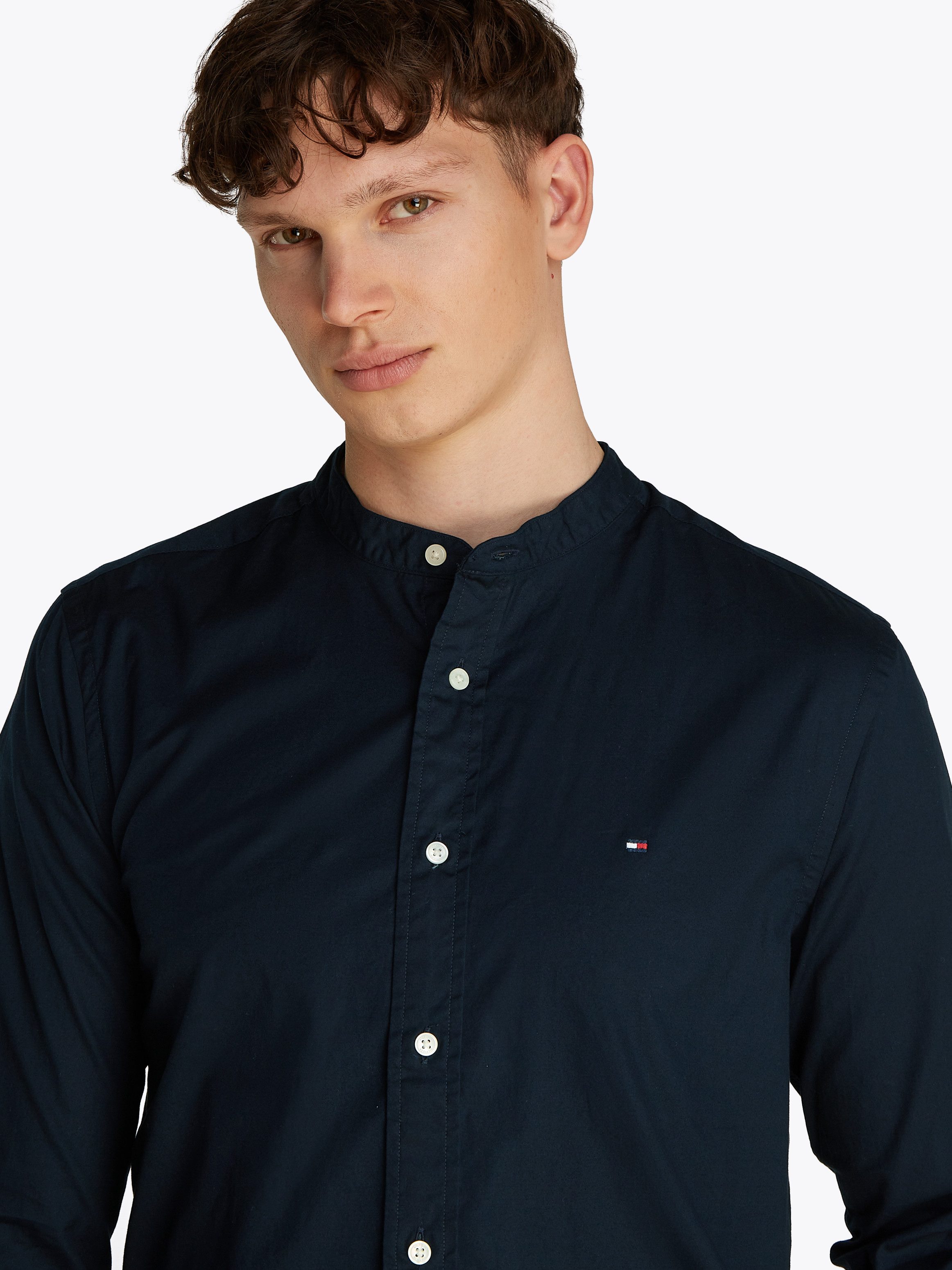 Tommy Hilfiger Overhemd met lange mouwen FLEX POPLIN SOLID MAO RF SHIRT
