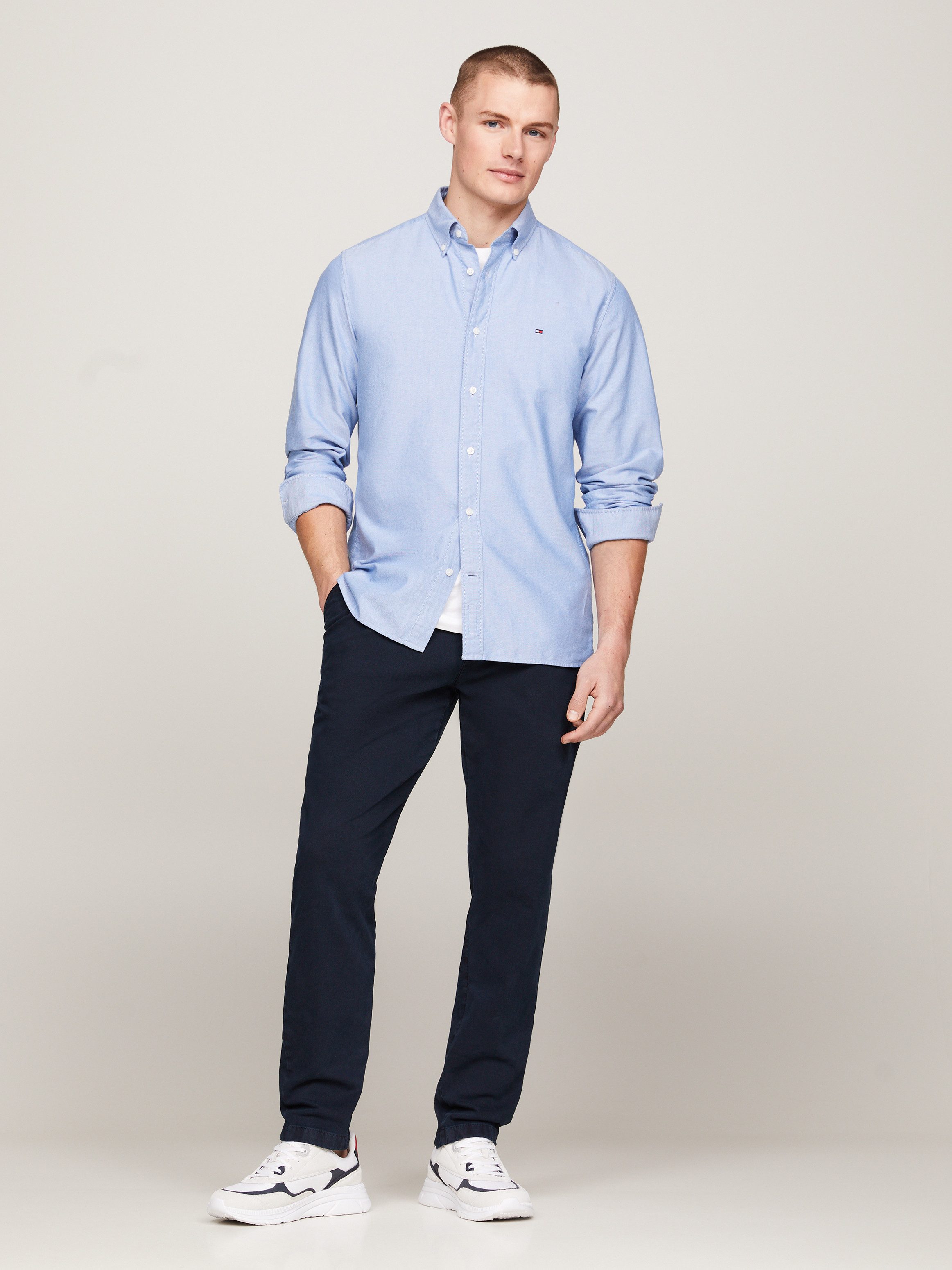 Tommy Hilfiger Overhemd met lange mouwen SOLID HERITAGE OXFORD RF SHIRT