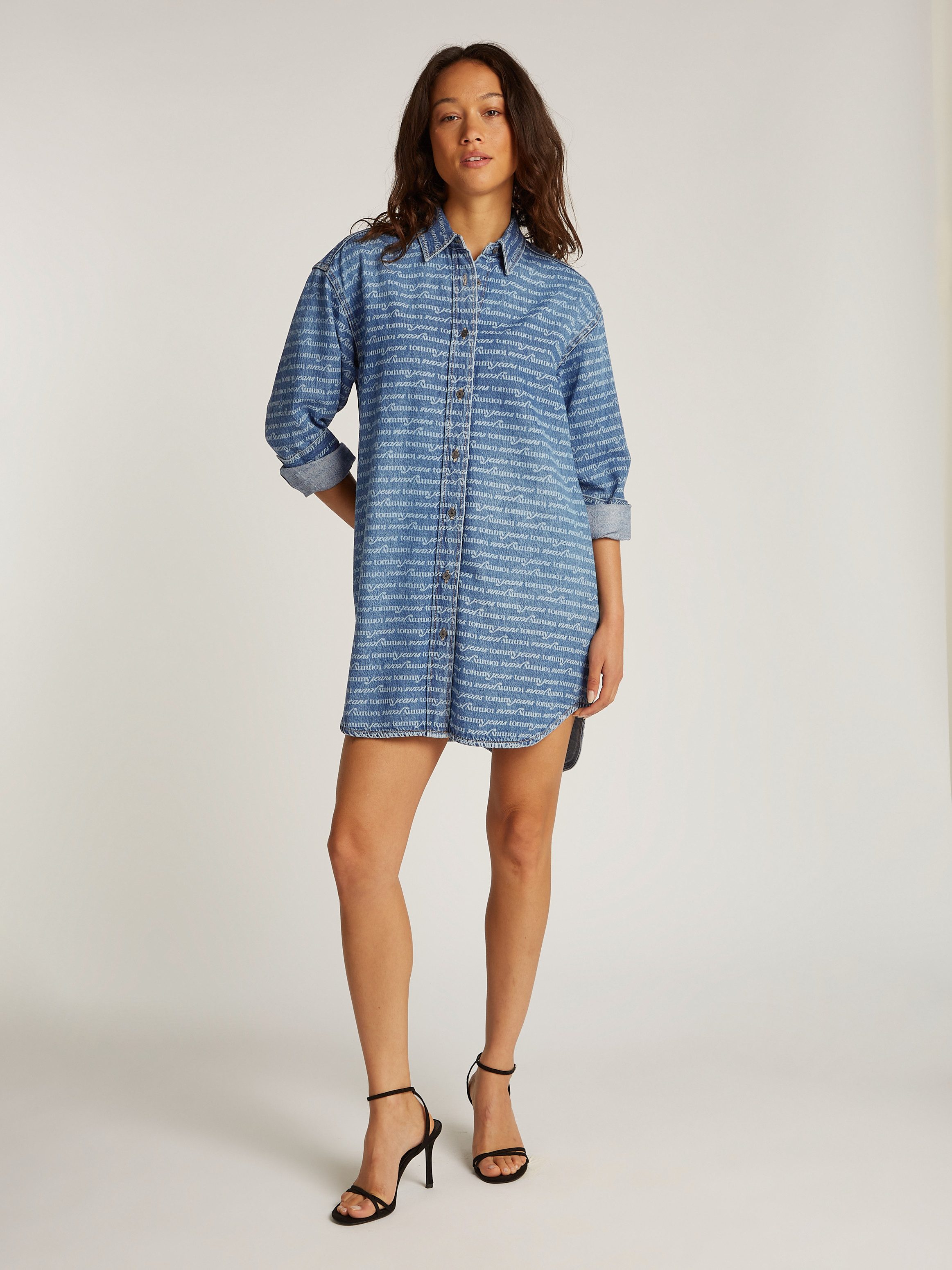 TOMMY JEANS Jurk met overhemdkraag RELAXED SHIRT DRESS AI6056 EXT