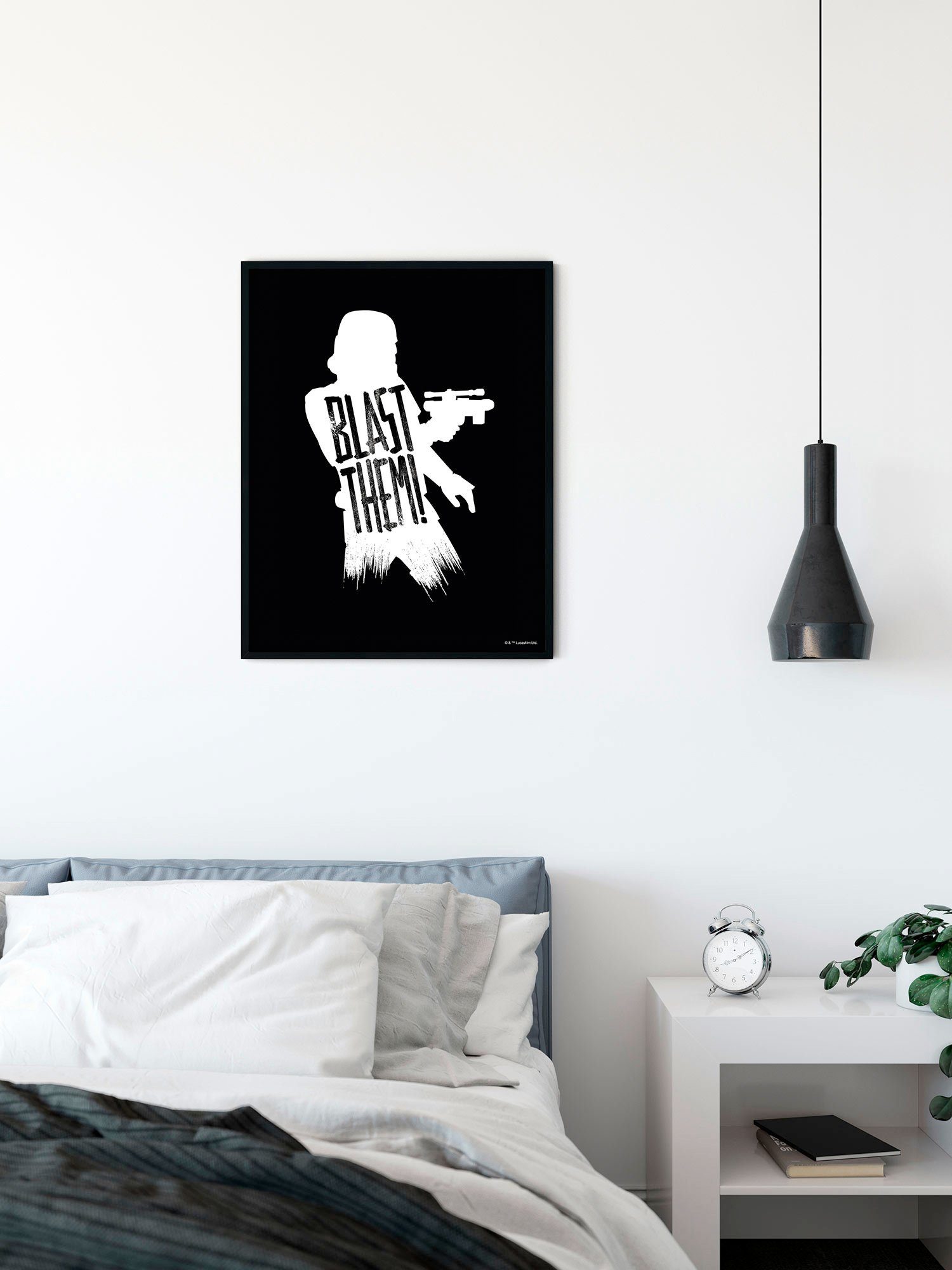 Komar Wanddecoratie Star Wars Silhouette Quotes Stormtrooper Wanddecoratie voor de kinderkamer - zonder lijst (1 stuk)