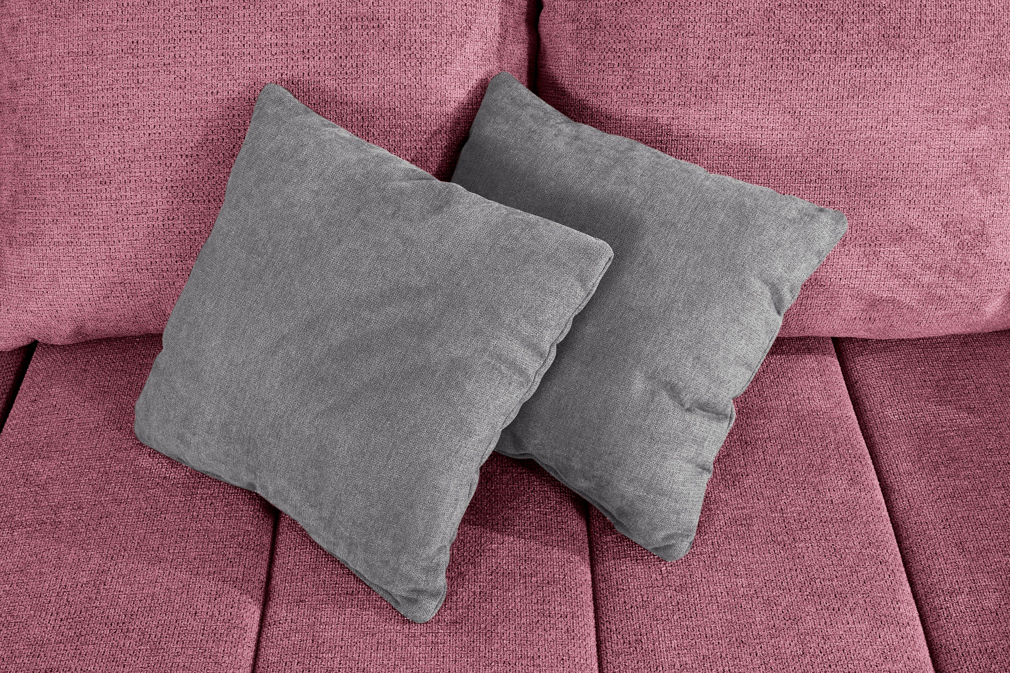 INOSIGN Hoekbank Imola, elegant en modern, actuele stiksels in de zitting, comfortabel, L-vorm