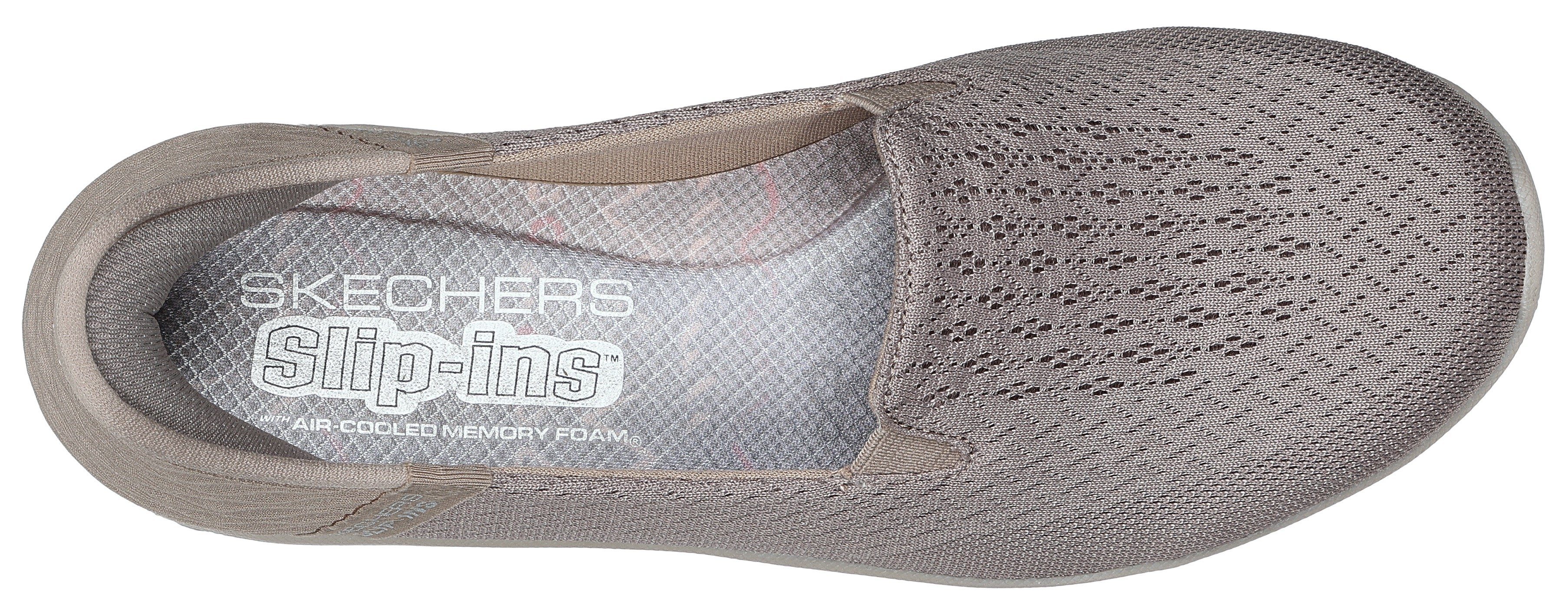 Skechers Slip-on sneakers REGGAE FEST 2.0-GUIDING LIGHT Instapschoenen, slippers, vrijetijdsschoenen met gepolsterde schacht
