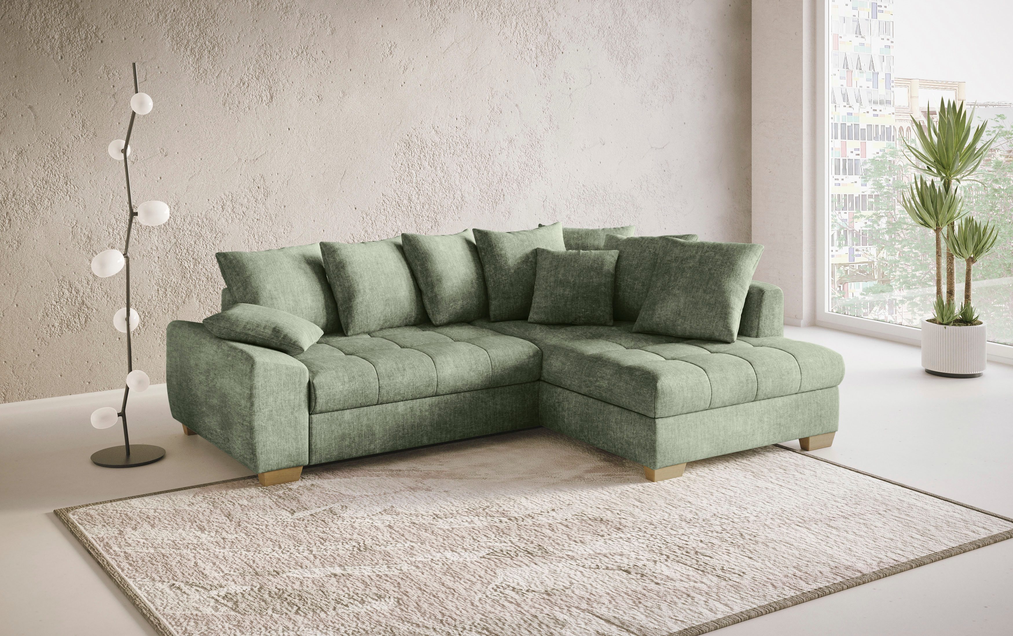 Mr. Couch Hoekbank Nikita II, L-vorm Optioneel met koudschuim, EasyBett, bedlade