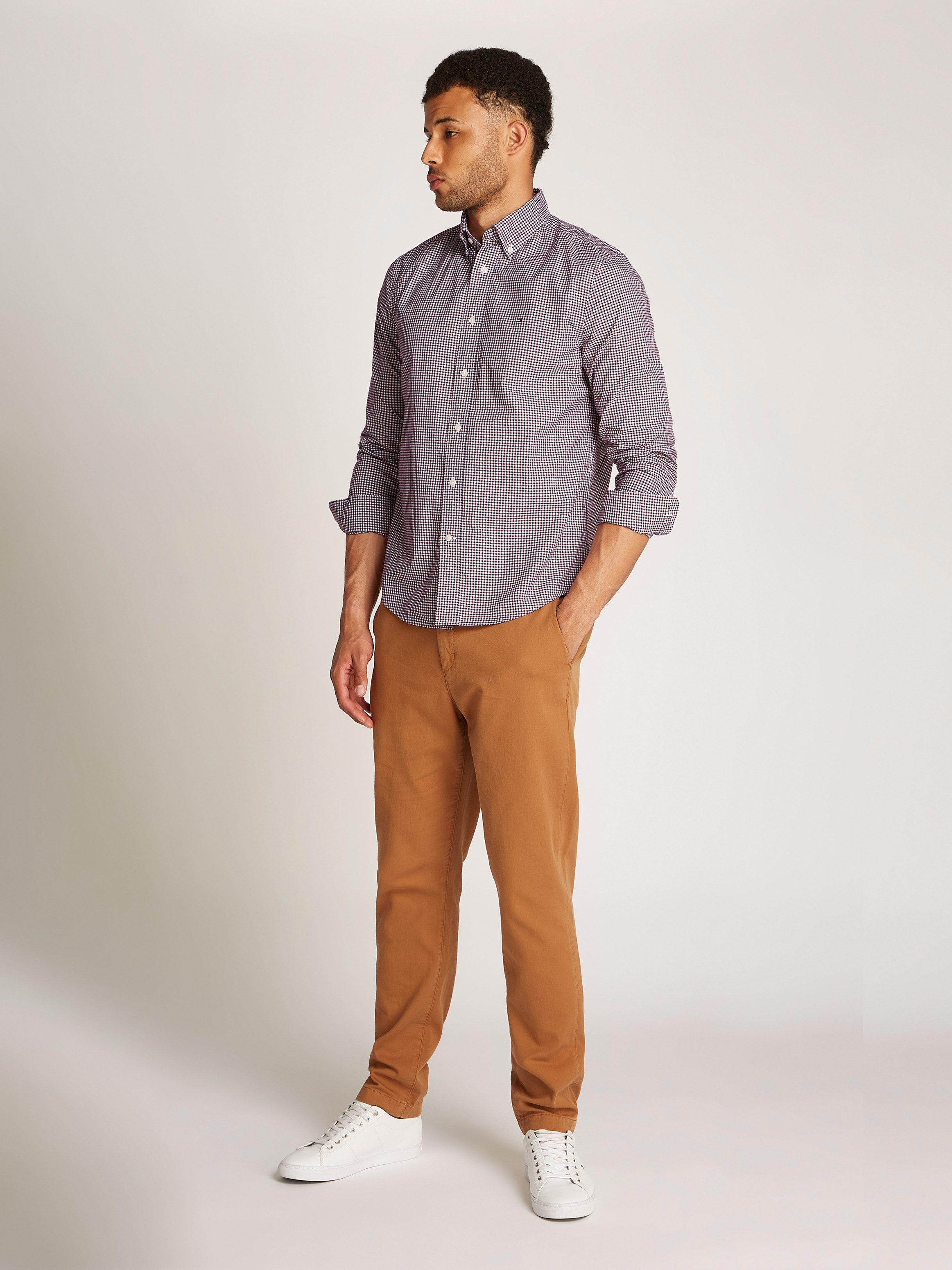 Tommy Hilfiger Businessoverhemd FLEX POPLIN GINGHAM RF SHIRT