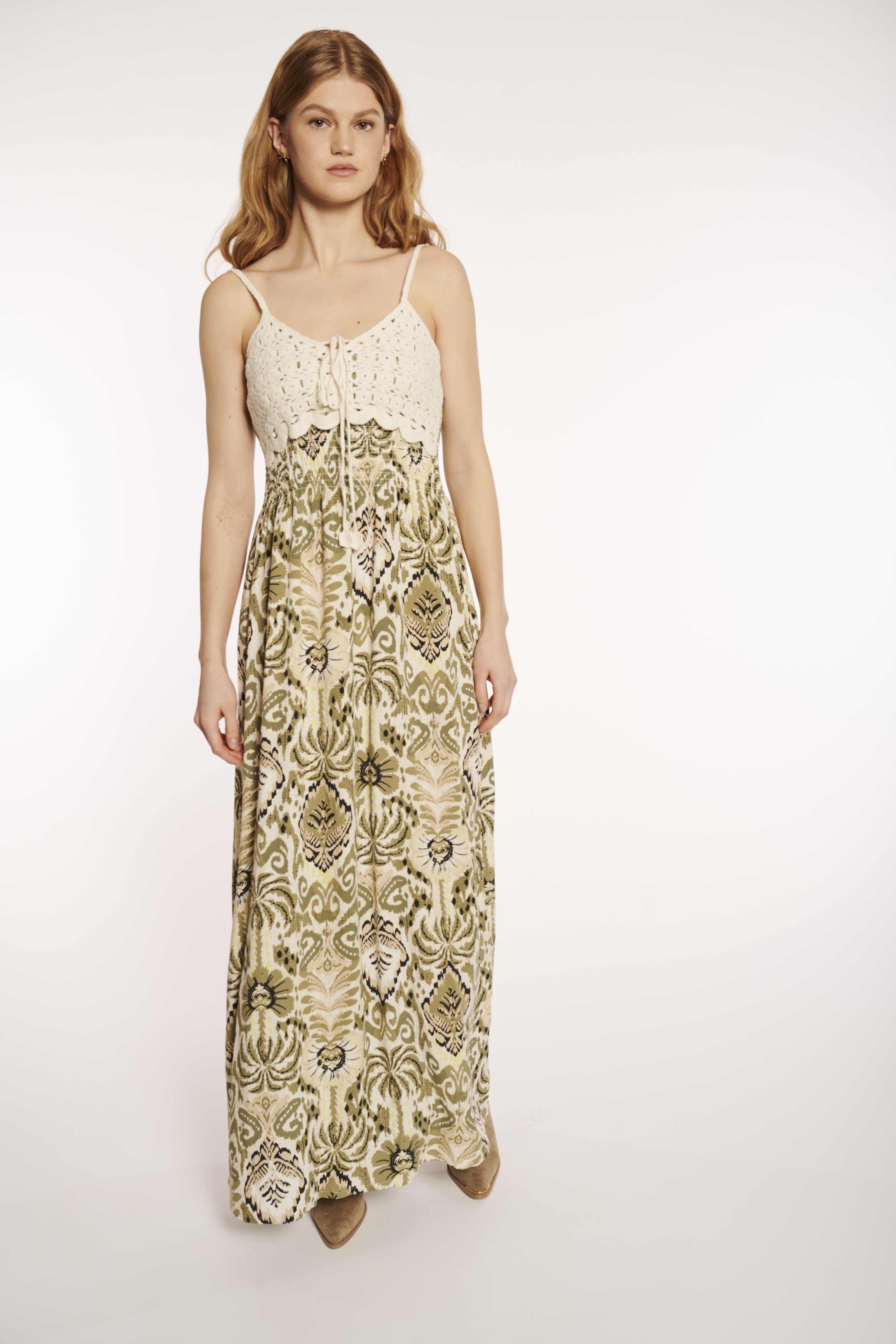 HaILYS Maxi-jurk MX V DR Ka44ja dames maxi-jurken maat M (38) beige