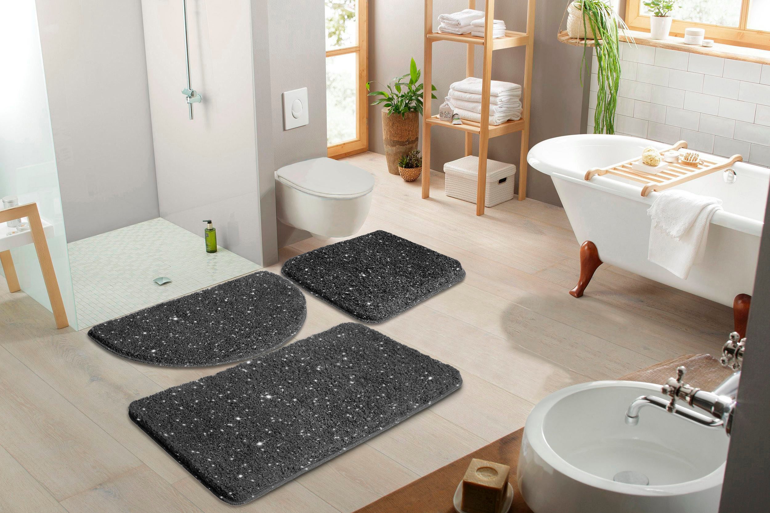 my home Badmat Glitters Badkleed, accenten door glittergaren (1 stuk)