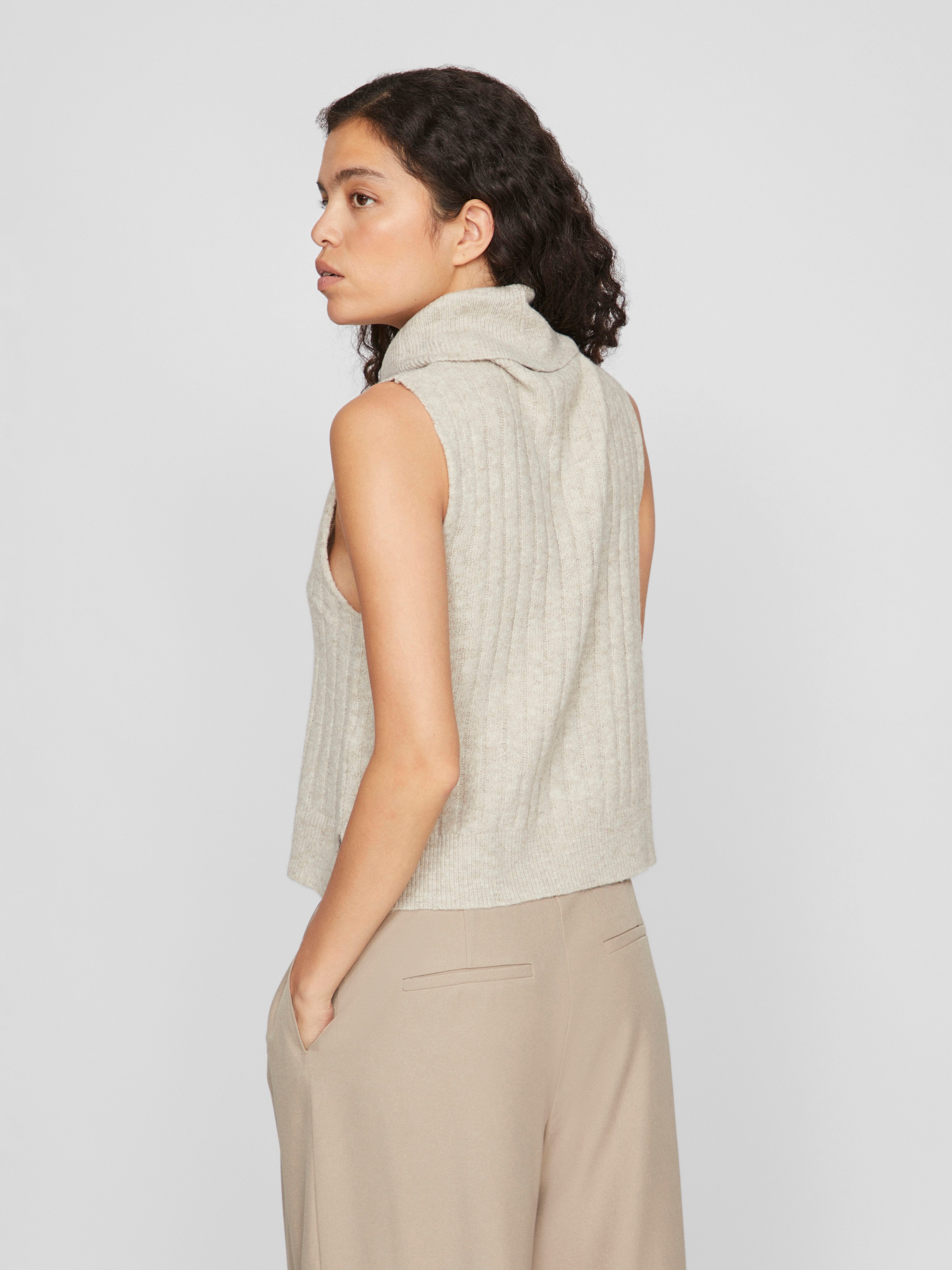 Vila Slip-over VIBELUNA HIGH NECK S L KNIT VEST-NOOS