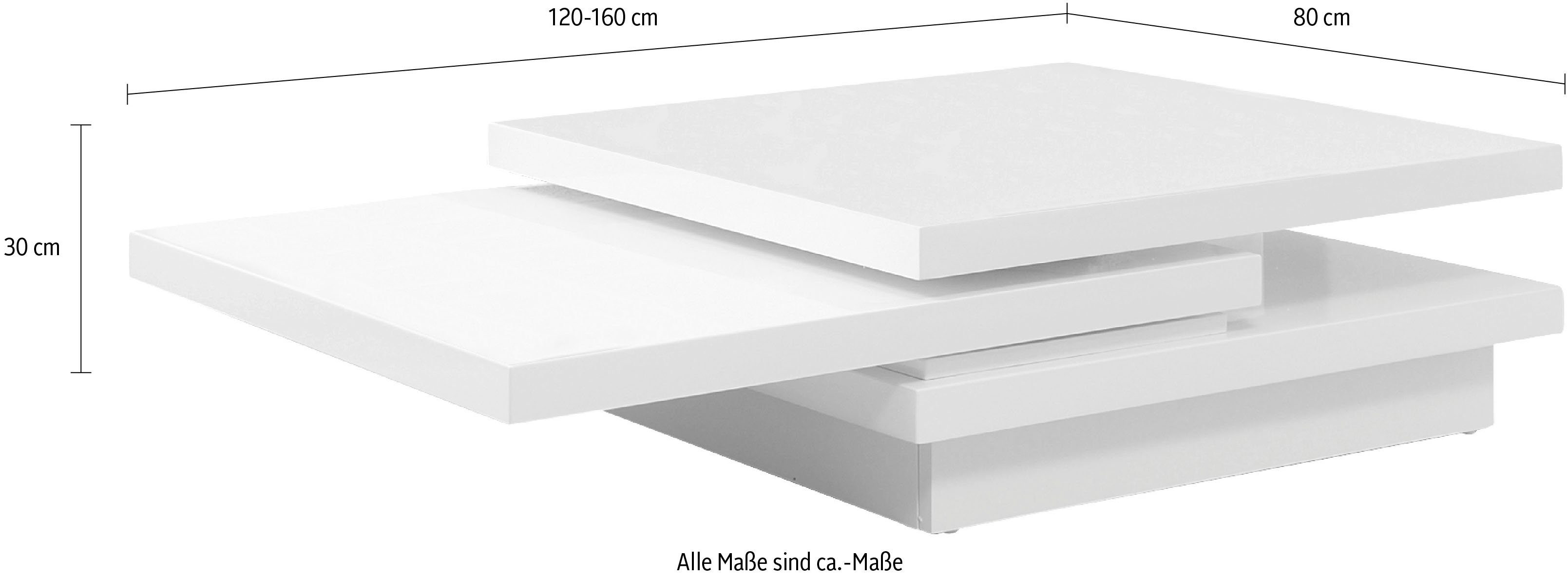 SalesFever Salontafel Draaibaar tafelblad om 360°