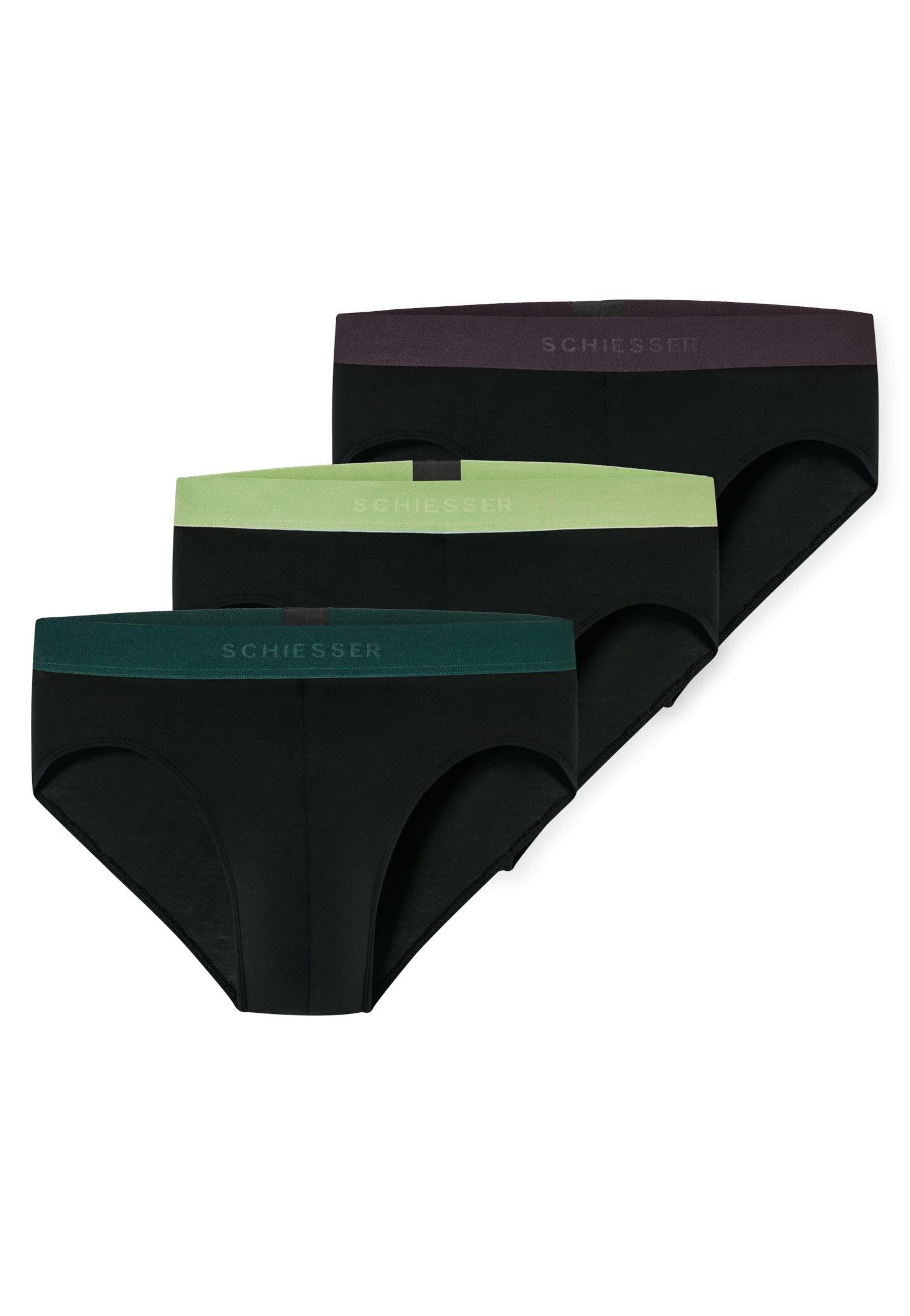 Schiesser Rio-slip "95 5" met sportieve logo-webband (3 stuks)