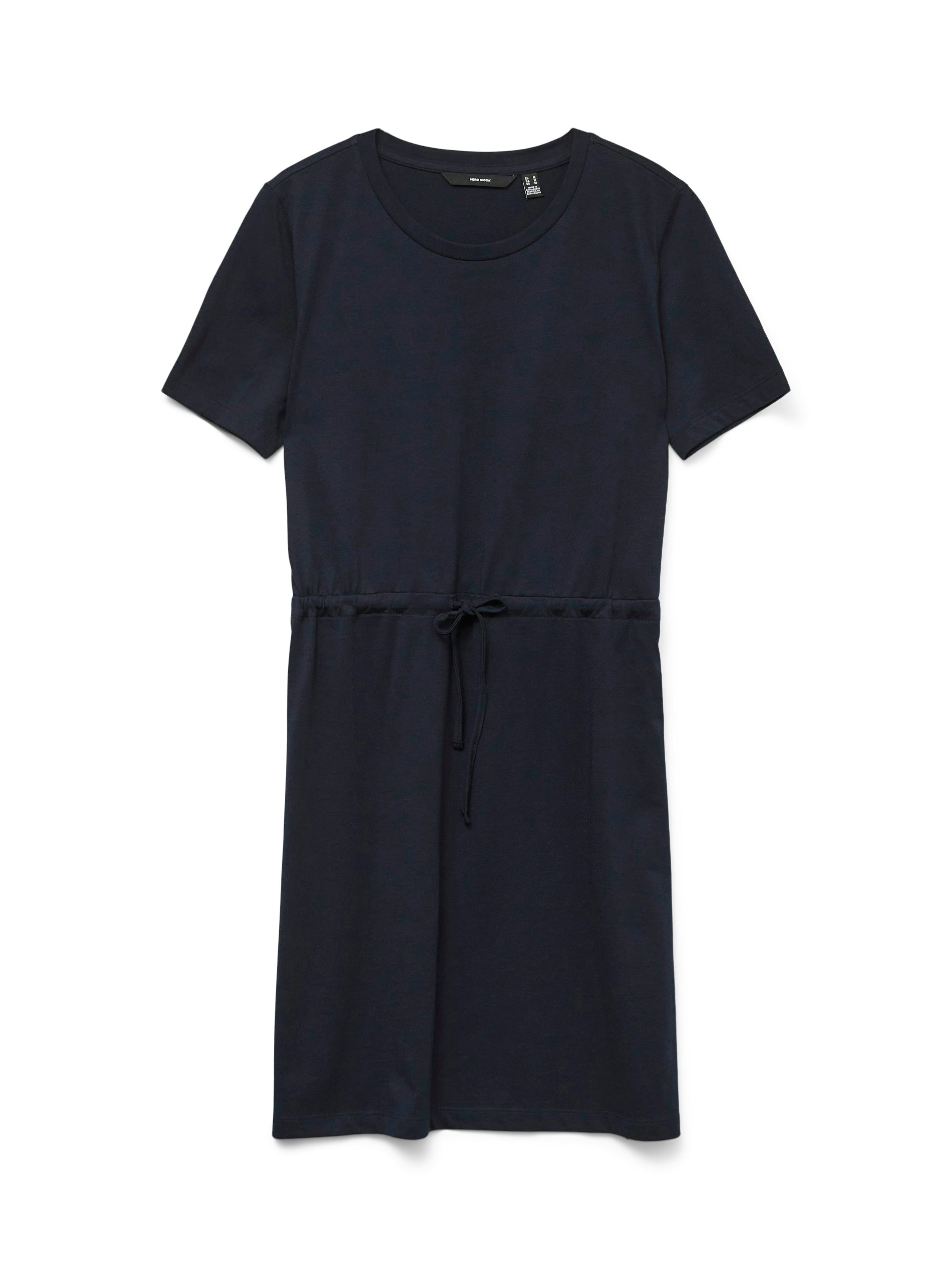 Vero Moda Shirtjurk VMLUNA SS SHORT STRING DRESS JRS NOOS