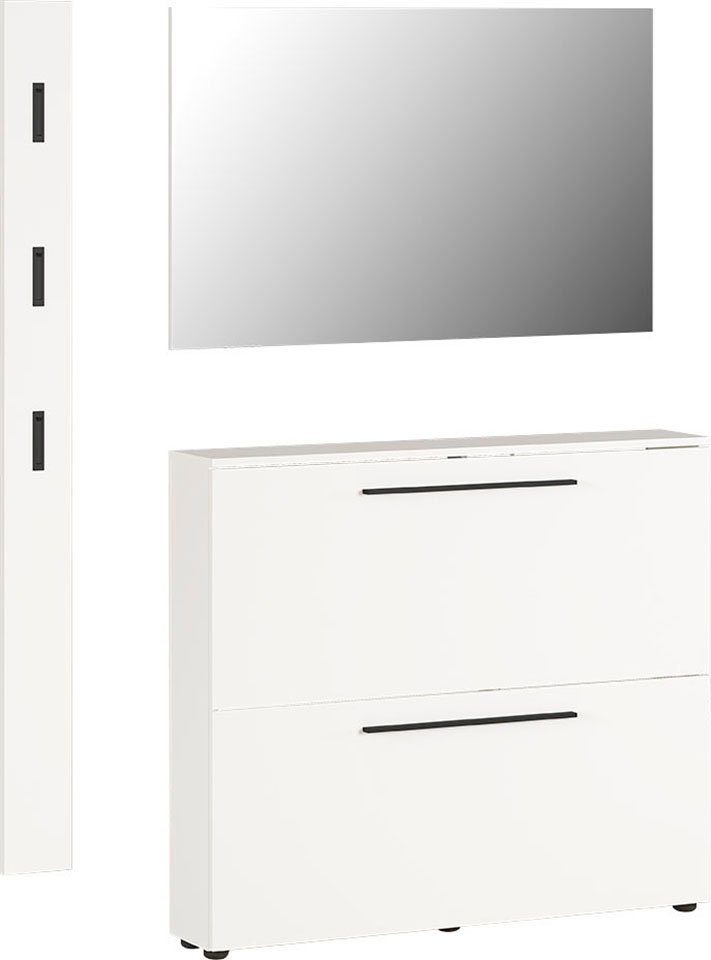 GERMANIA Halmeubelset GW-Utah (set, 3-delig) wandkapstokken wit