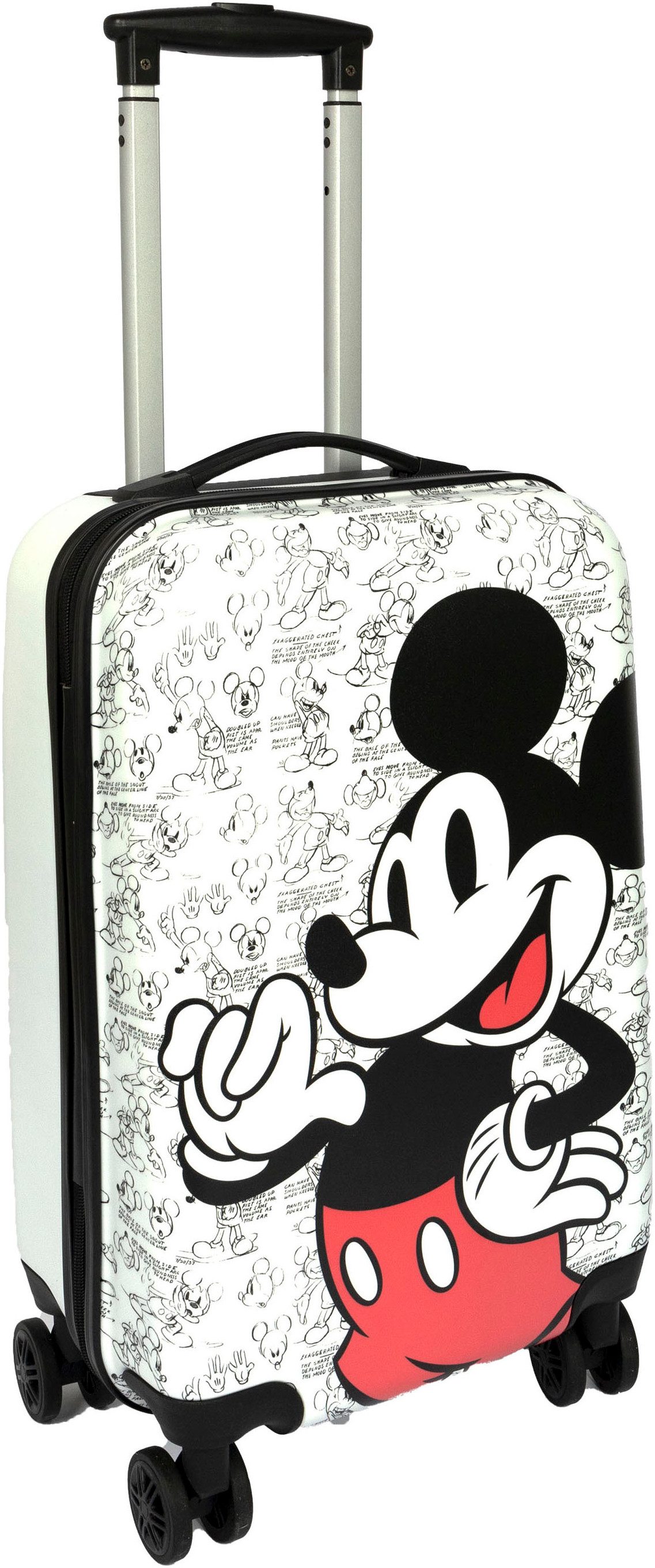 UNDERCOVER Kinderkoffer Mickey Mouse, 59 cm met tsa-cijfercombinatieslot