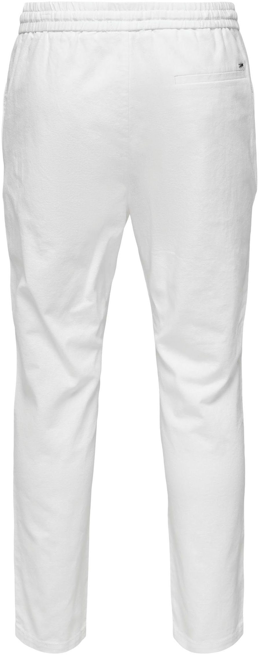 ONLY & SONS Stoffen broek ONSLINUS CROP 0007 COT LIN PNT NOOS