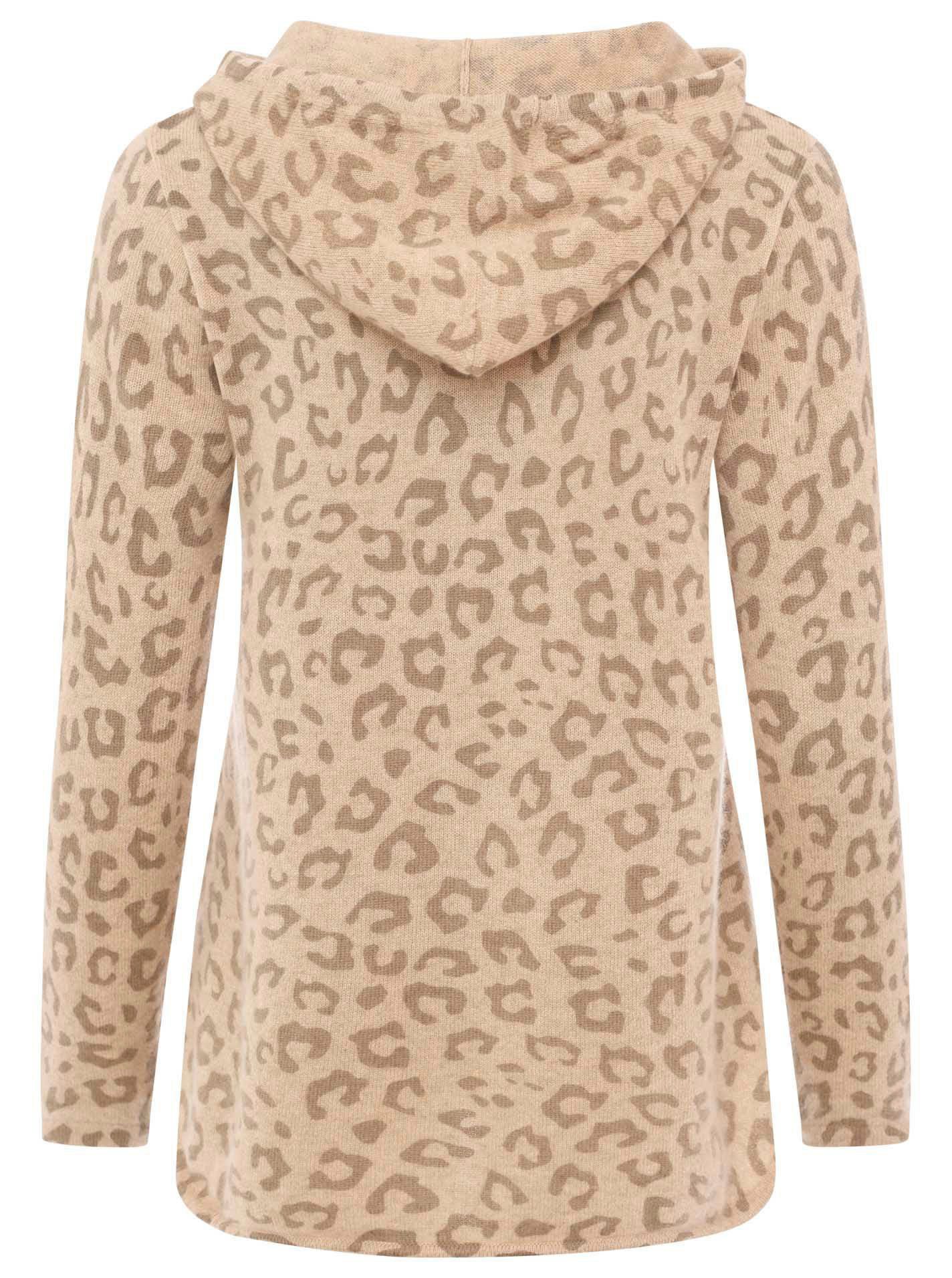 Zwillingsherz Kasjmiertrui Hoodie "Leo Print"