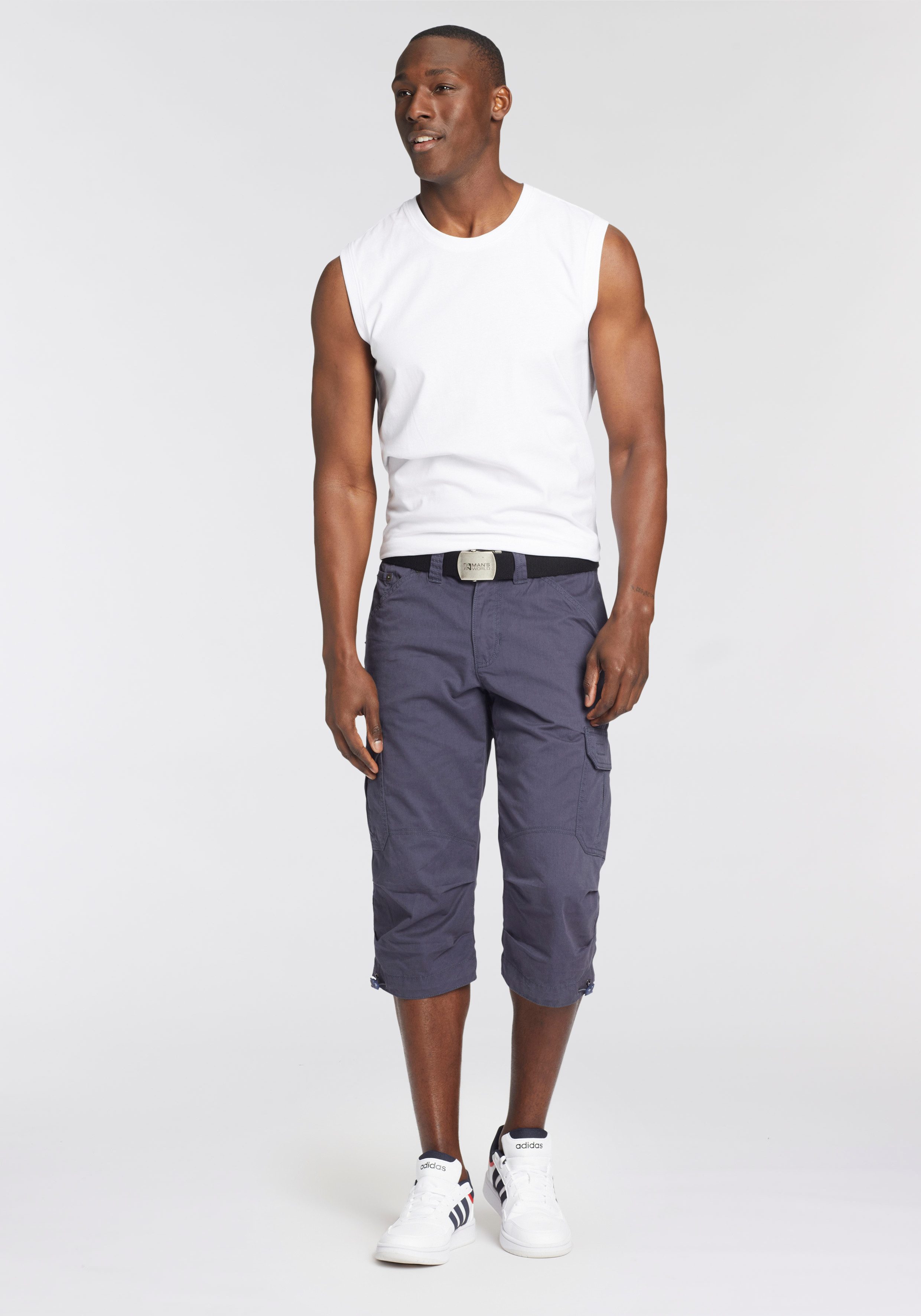 Man's World Muscle-shirt mouwloos basic stijl effen ronde hals (3-delig Set van 3)
