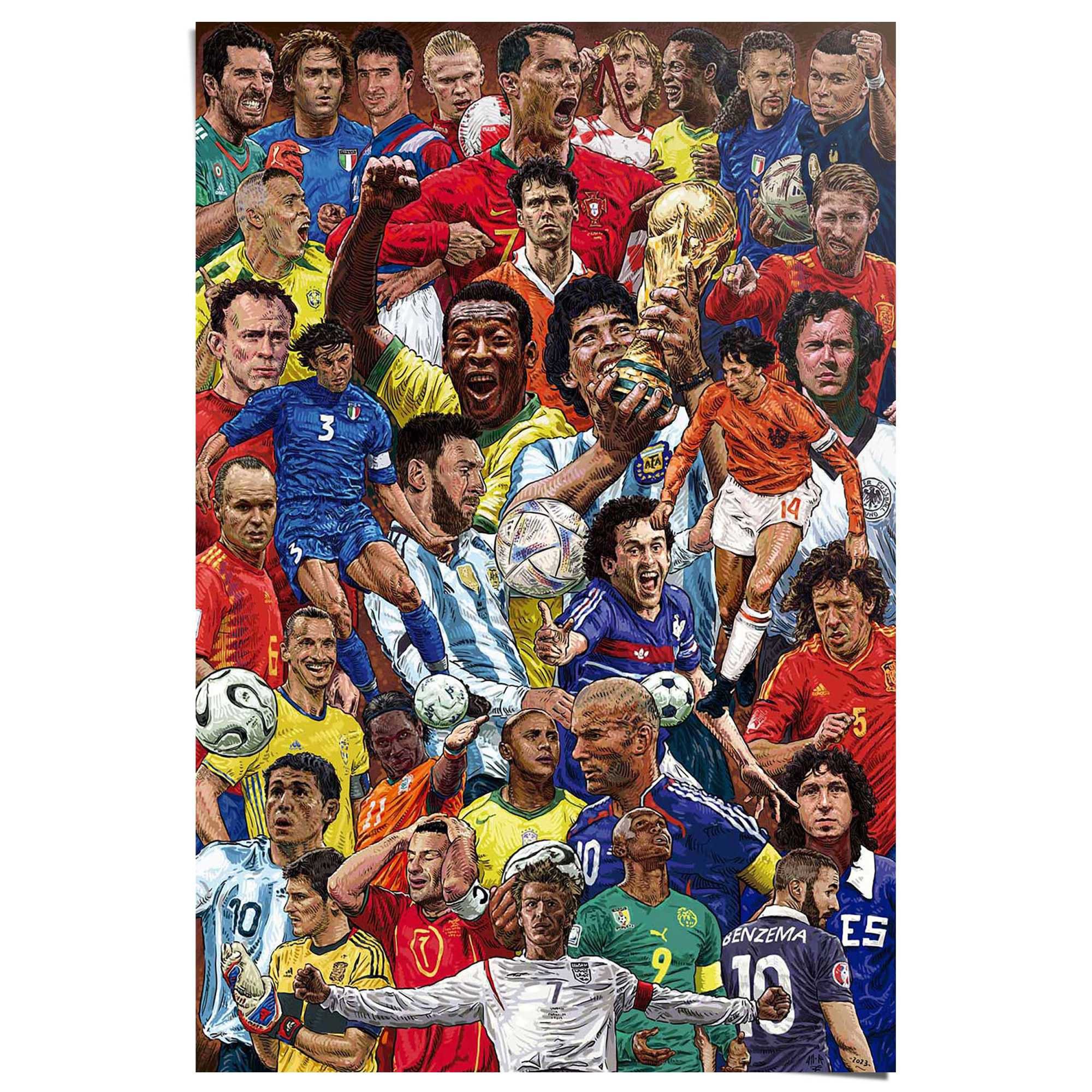Reinders! Poster Legendarische voetballers