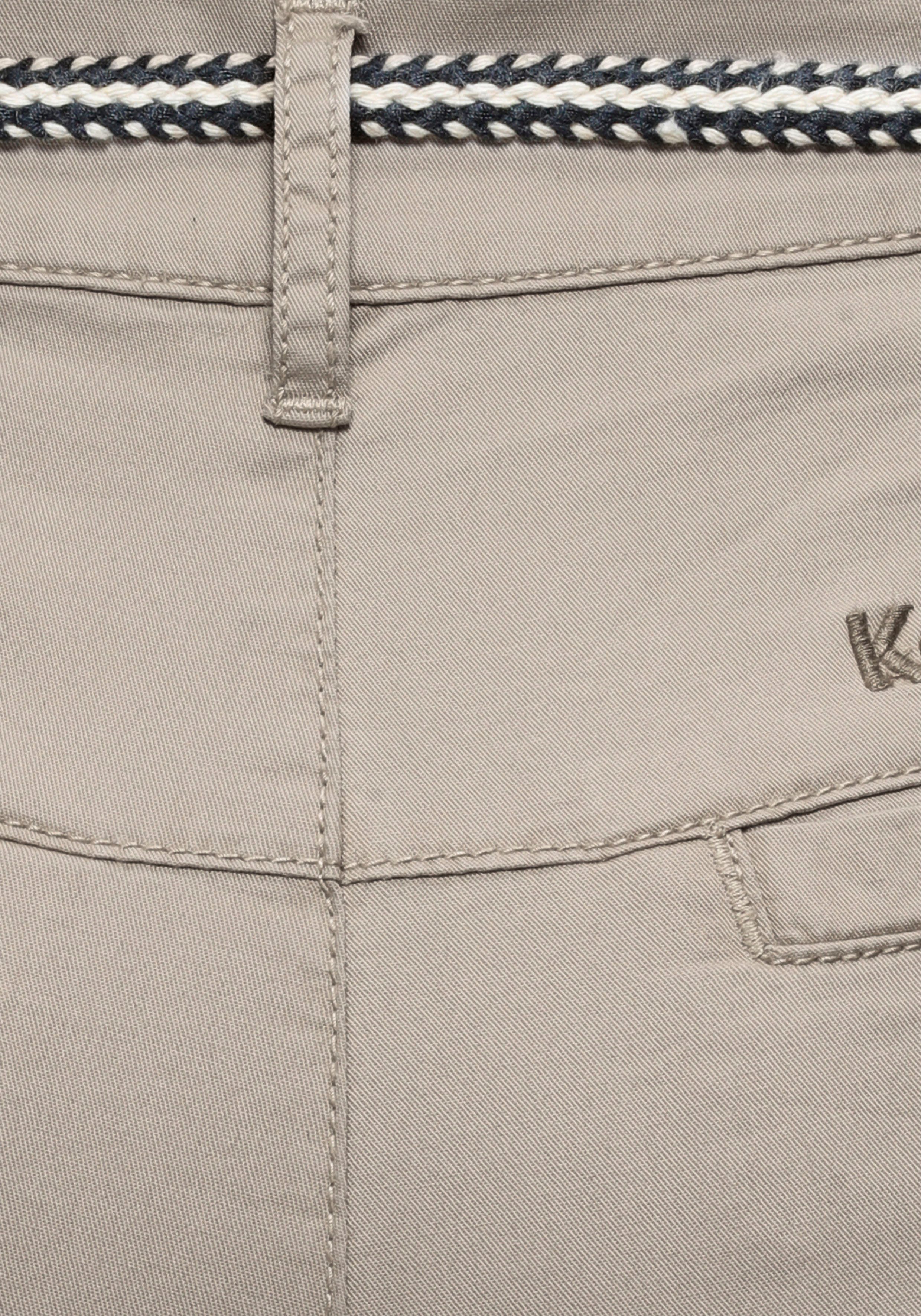 KangaROOS Chino in smal model, met koord te strikken (set, 2-delig, Met riem)