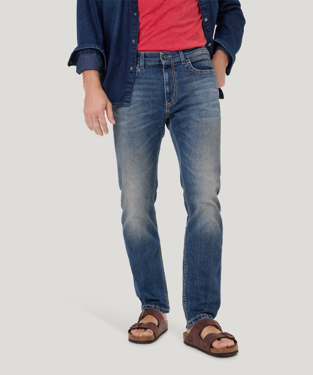 Pioneer Authentic Jeans Straight jeans Rando dikke naden heren straight jeans maat 32 blauw