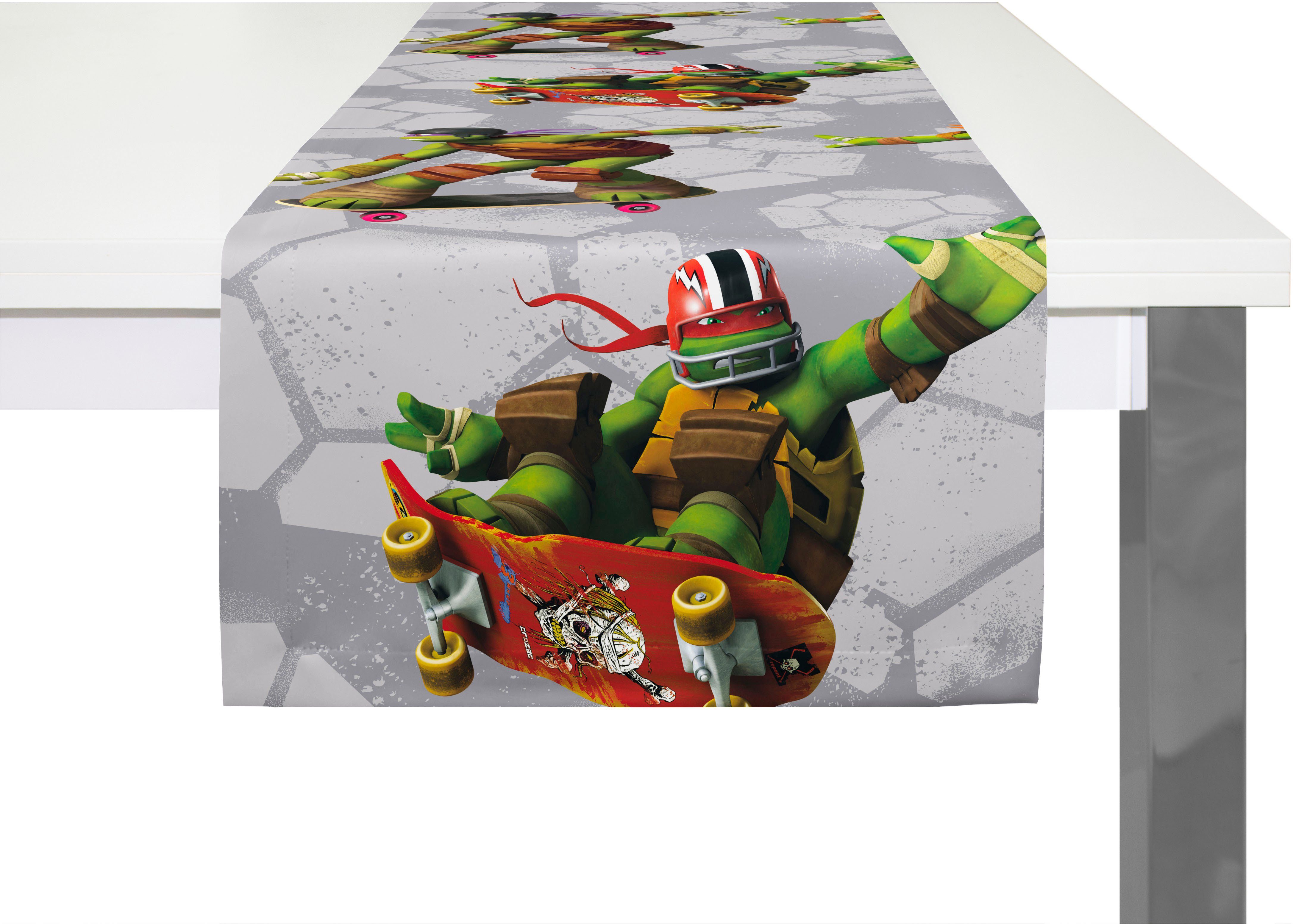 Wirth Tafelloper Turtles Nickelodeon tafelkleden grijs