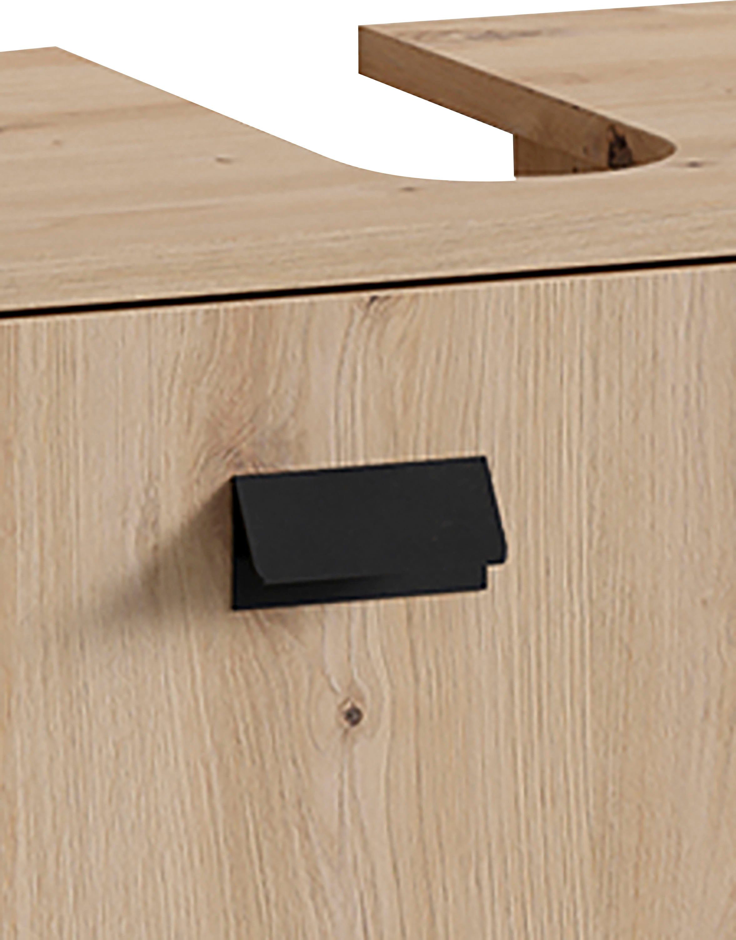 byLIVING Wastafelonderkast Wellness 60cm wastafelonderkast met metalen handgreep en veel opbergruimte. (1 stuk)