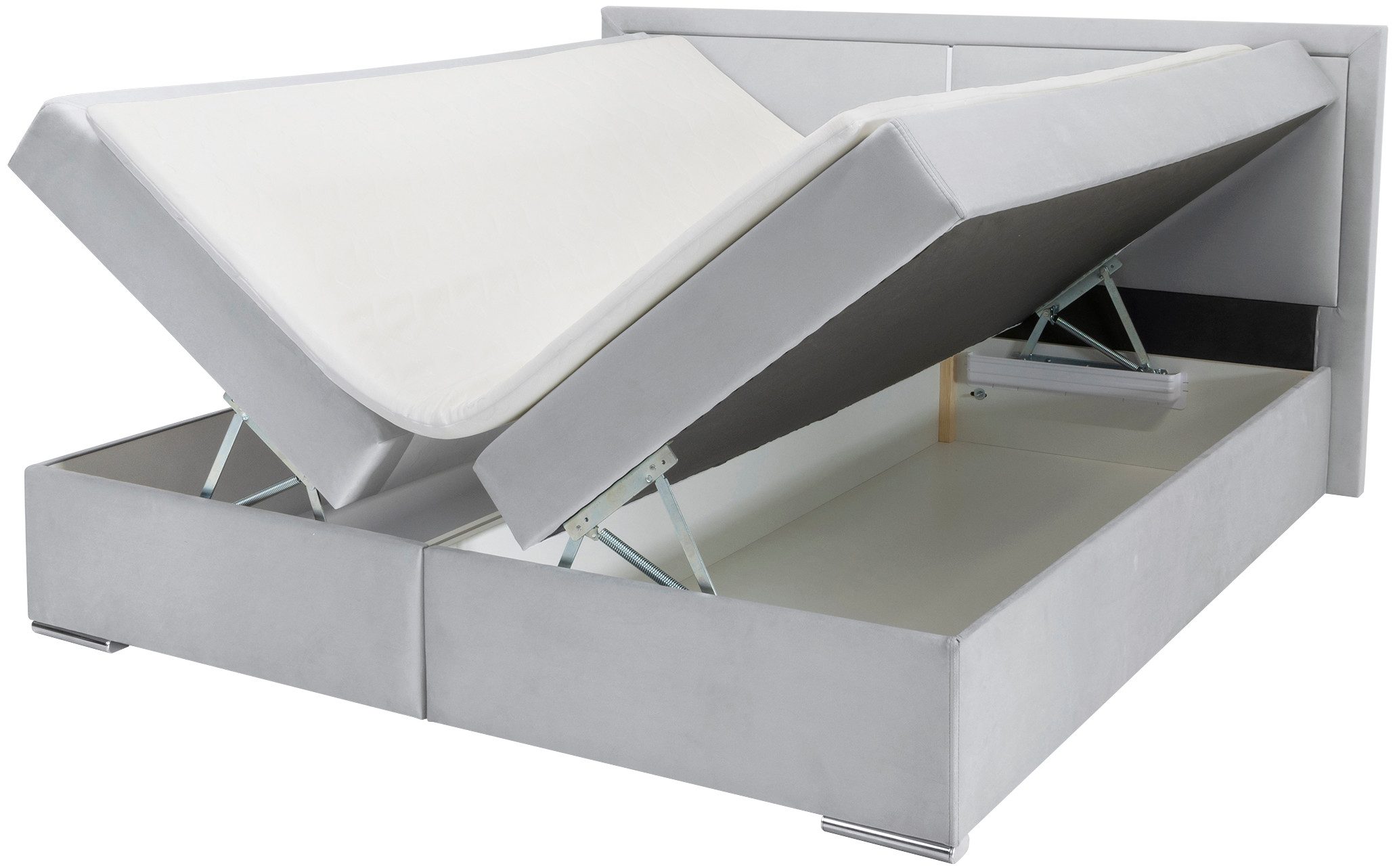COLLECTION AB Boxspring Athena Incl. LED-verlichting, topper en opbergruimte