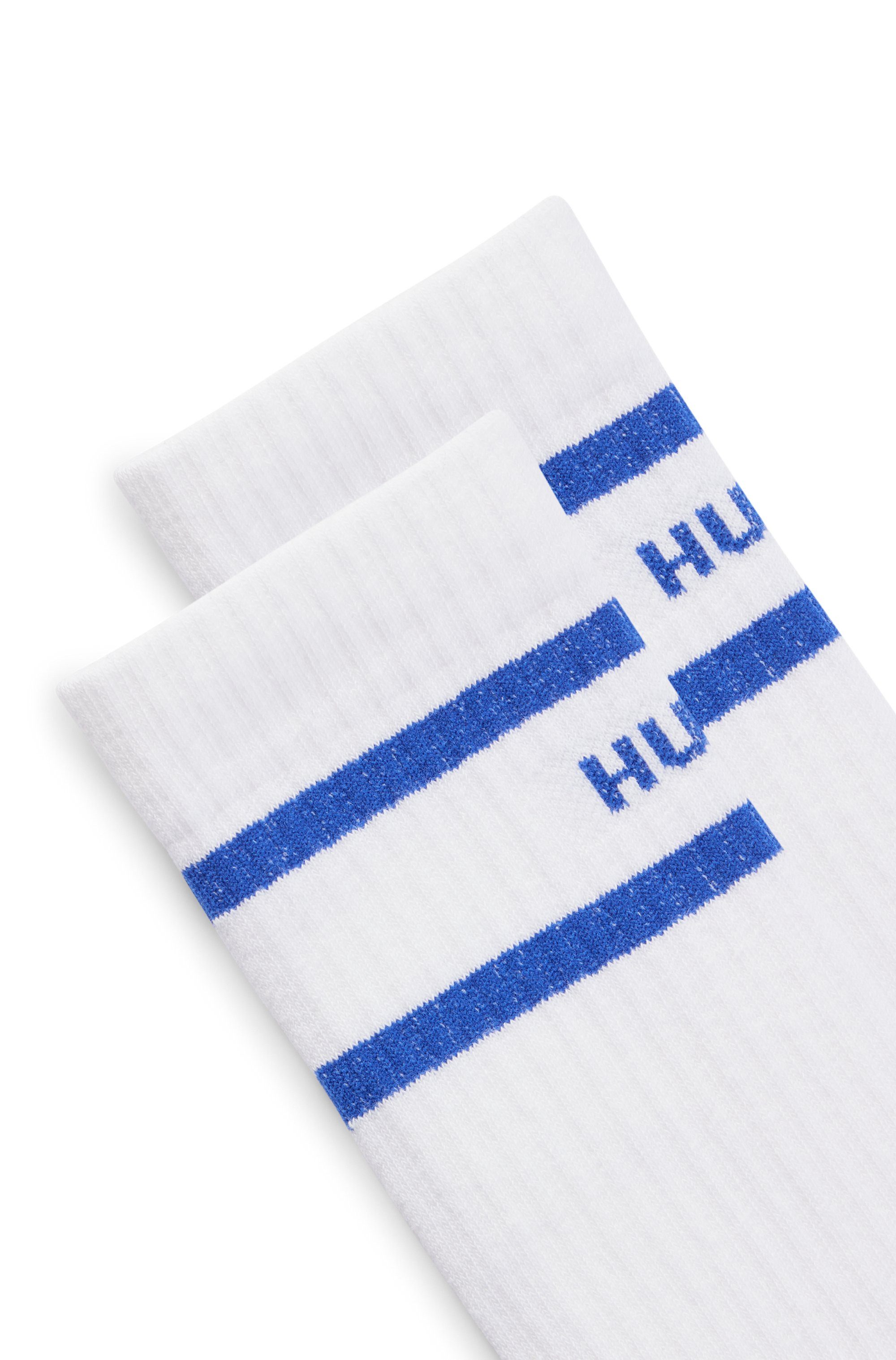HUGO Blue Vrijetijdssokken 2P SK BLUE STRIPE CC Unisex Sportsokken High (2 paar)