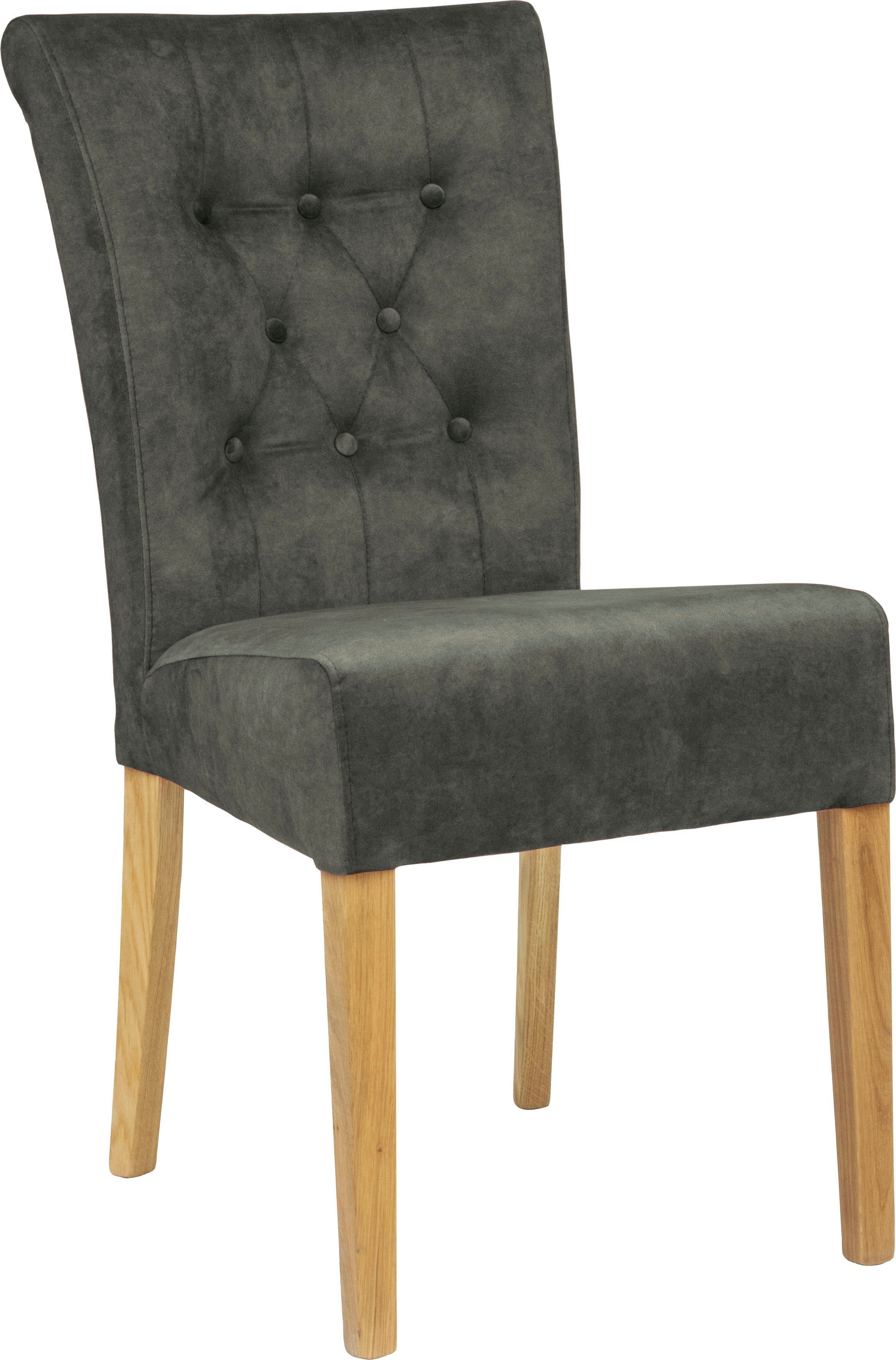 Home affaire Stoel Queen Eetkamerstoel met capitonnage, set van 2, 4 of 6