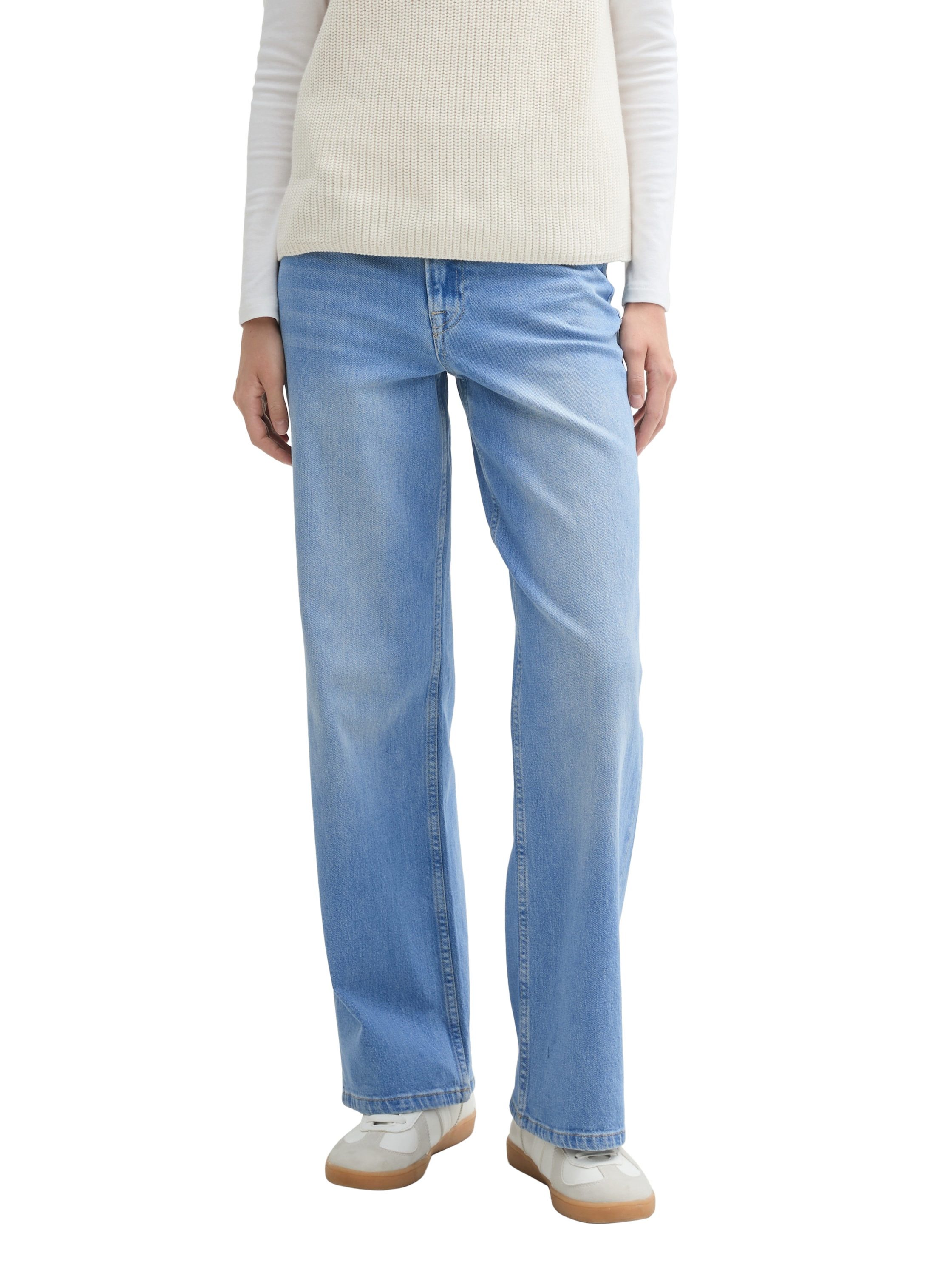 Tom Tailor Denim Wijde jeans in five-pocketsstijl dames wide leg jeans maat XS (34) blauw